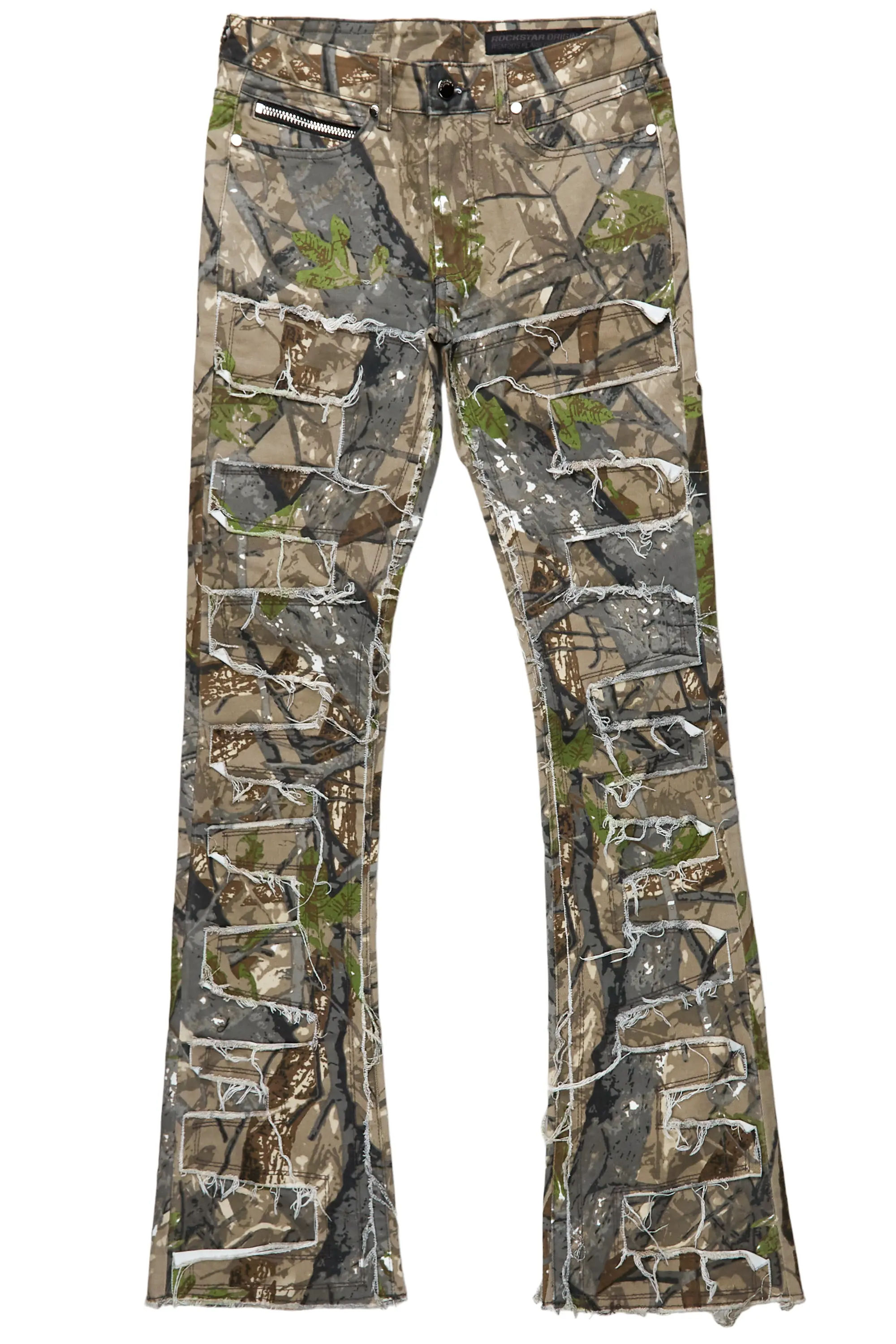 Shake Brown Tree Camo Stacked Flare Jean - Image 2