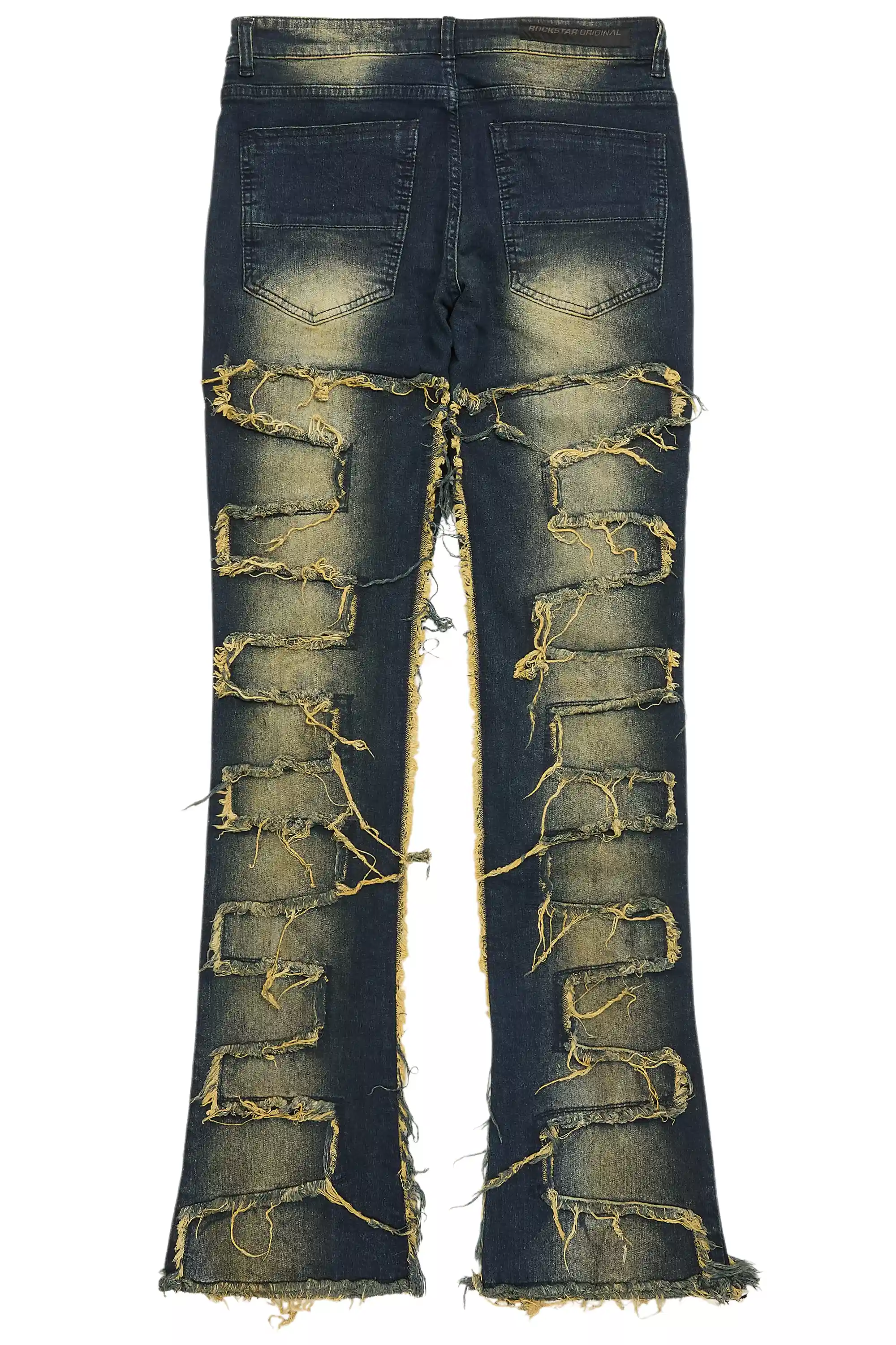 Shake Dark Blue Stacked Flare Jean - Image 10