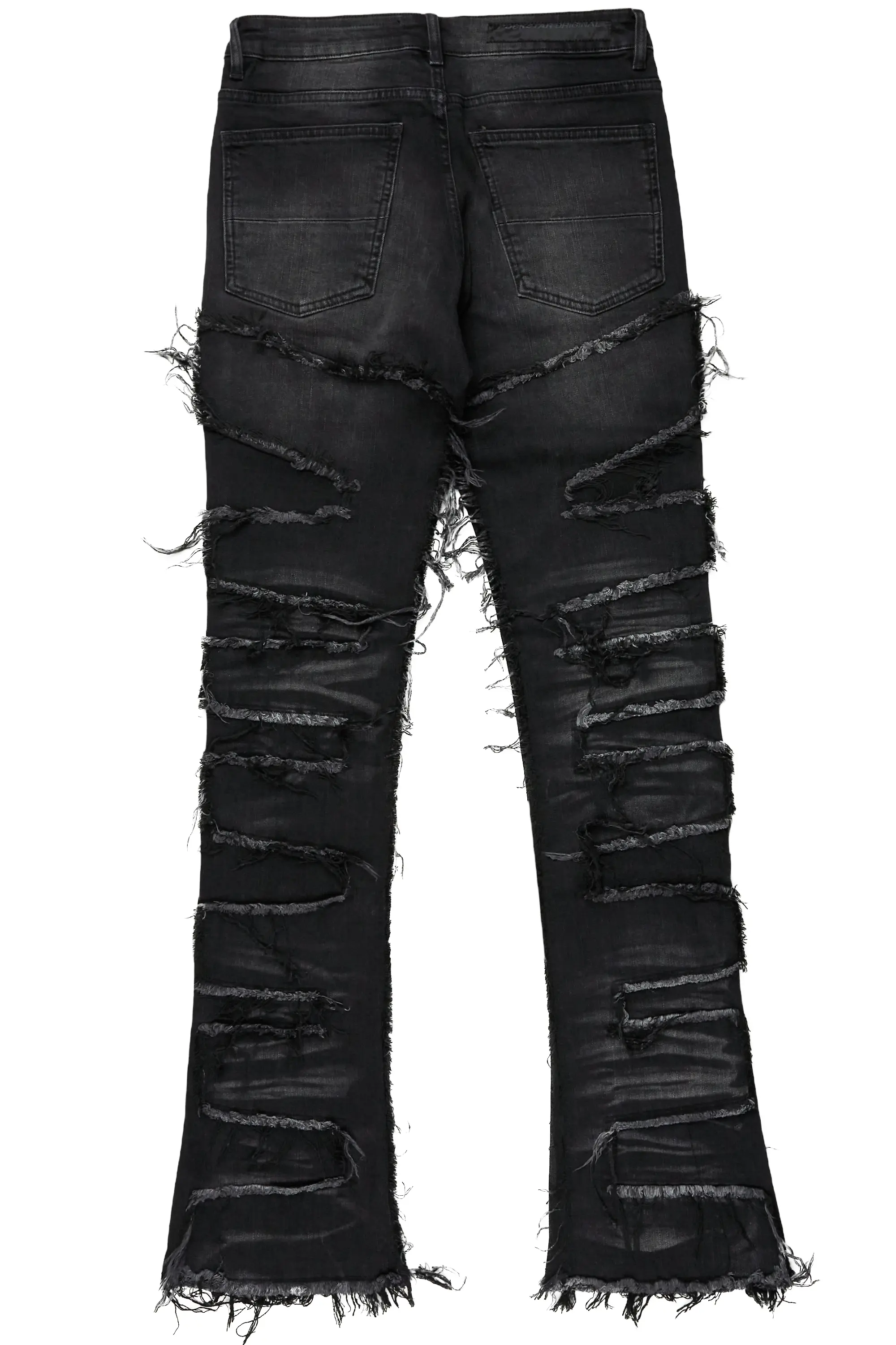 Shake Dark Grey Stacked Flare Jean - Image 9
