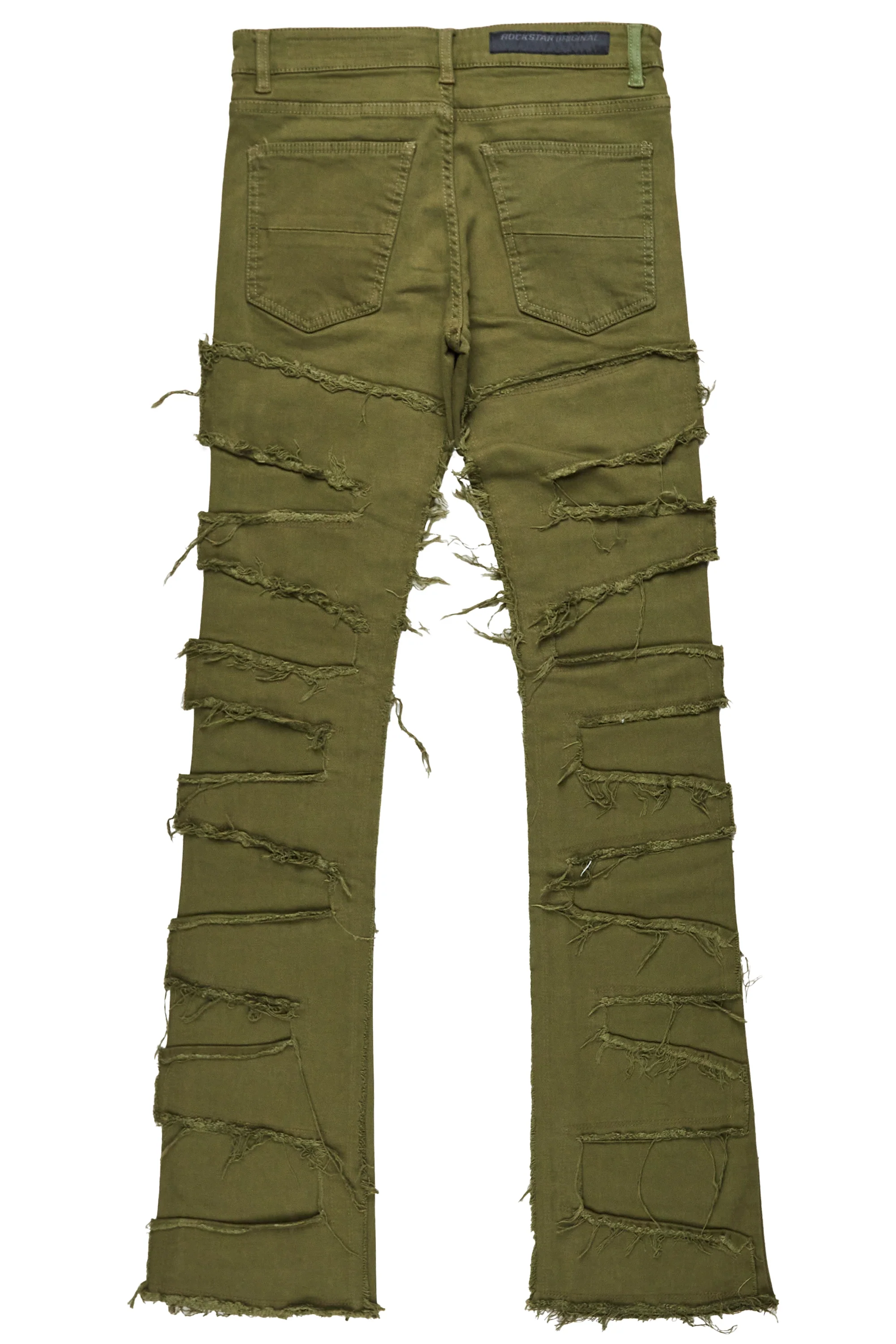 Shake Green Stacked Flare Jean - Image 9
