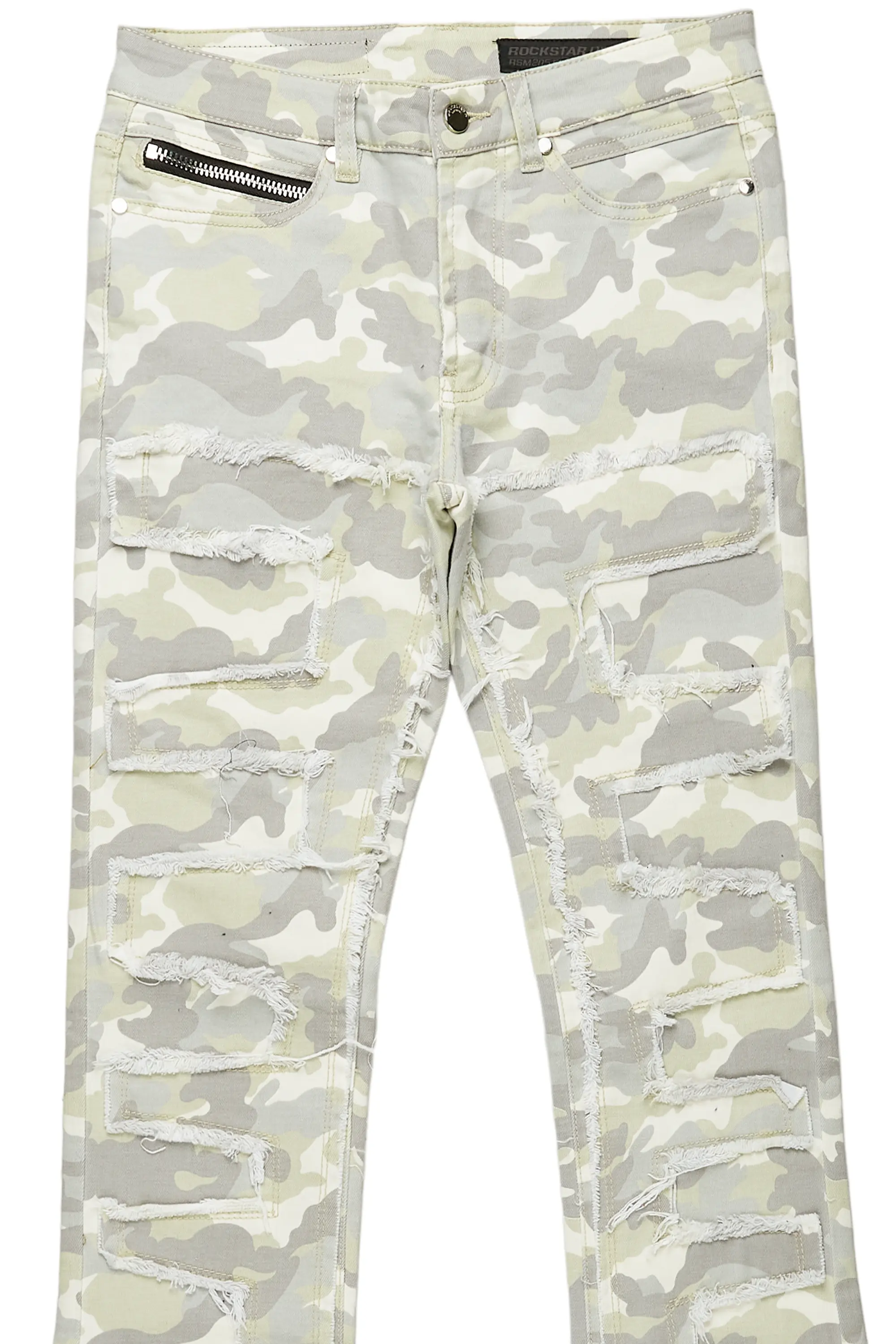 Shake Light Camo Stacked Flare Jean - Image 7