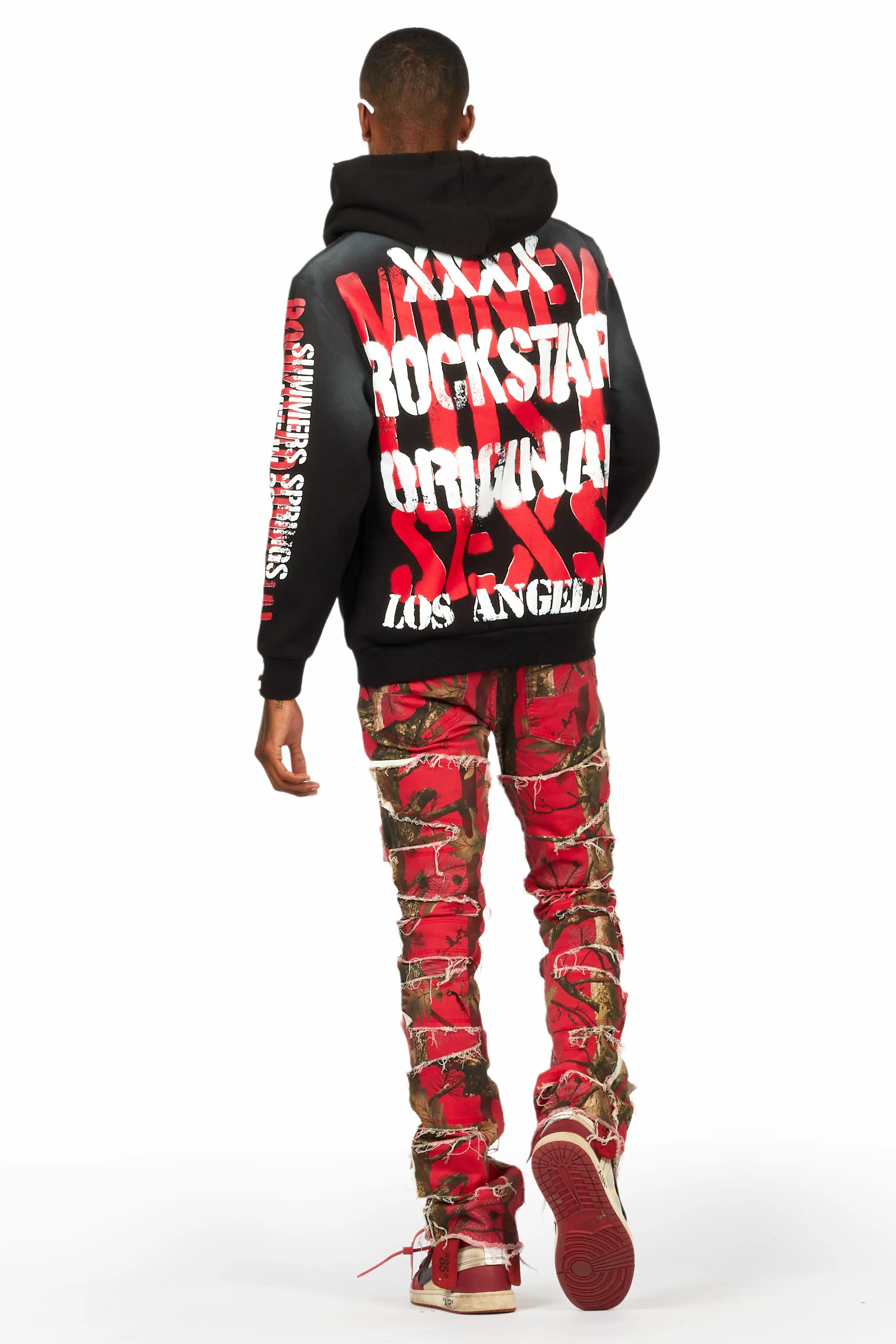 Shake Red Tree Camo Stacked Flare Jean - Image 5