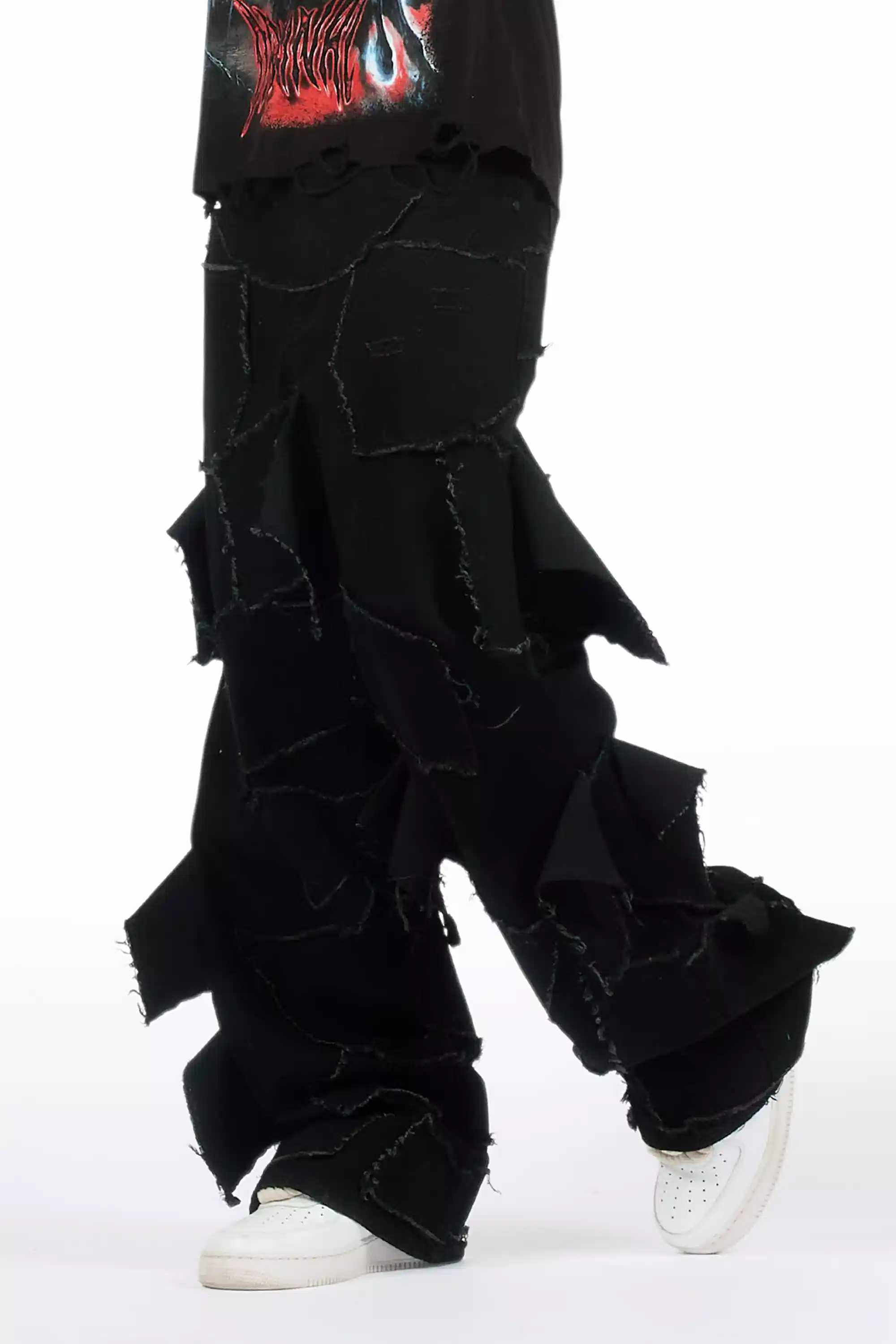 Jacomus Jet Black Baggy Fit Jean - Image 12