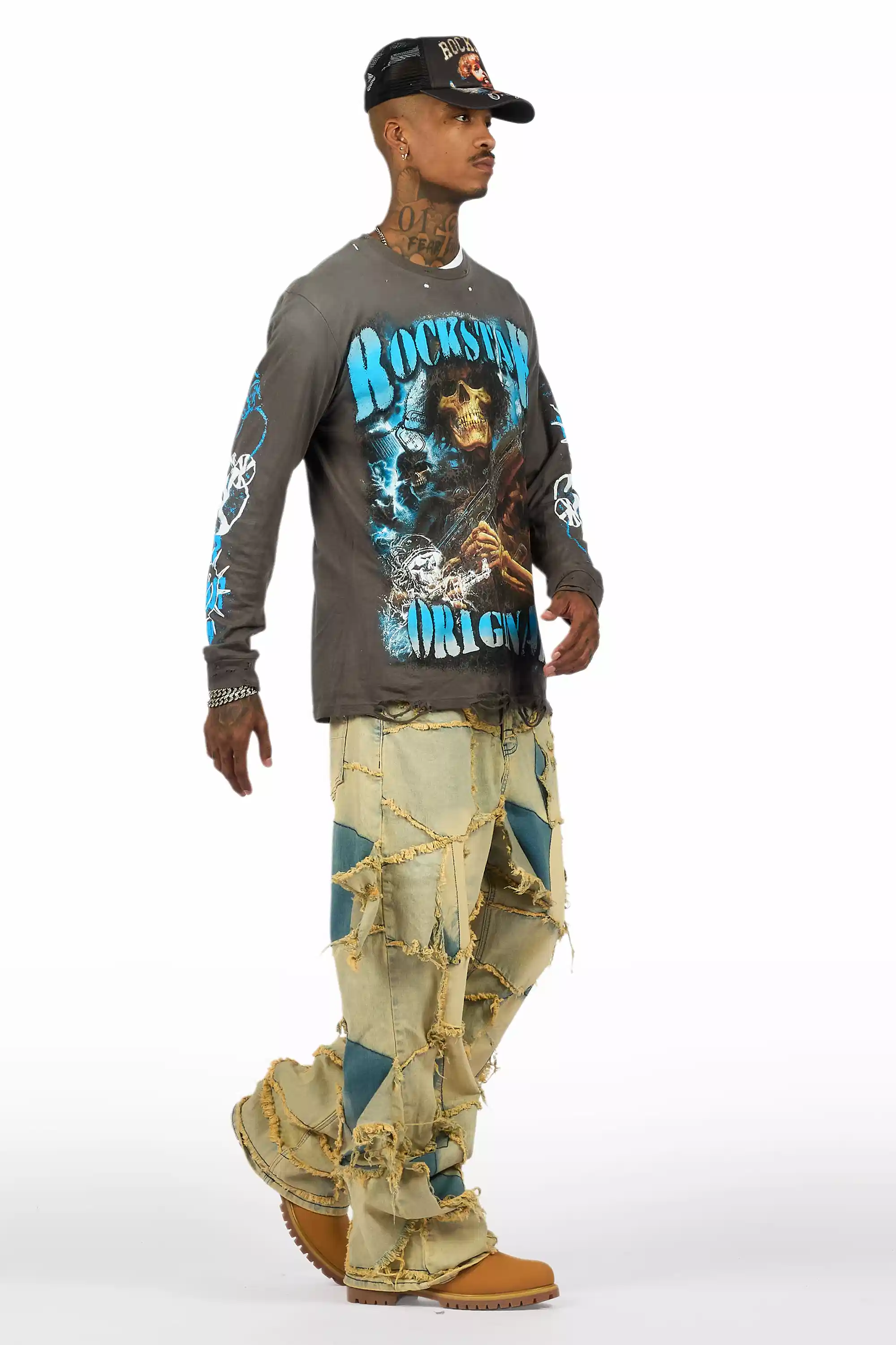 Jacomus Tint Blue Baggy Fit Jean - Image 4