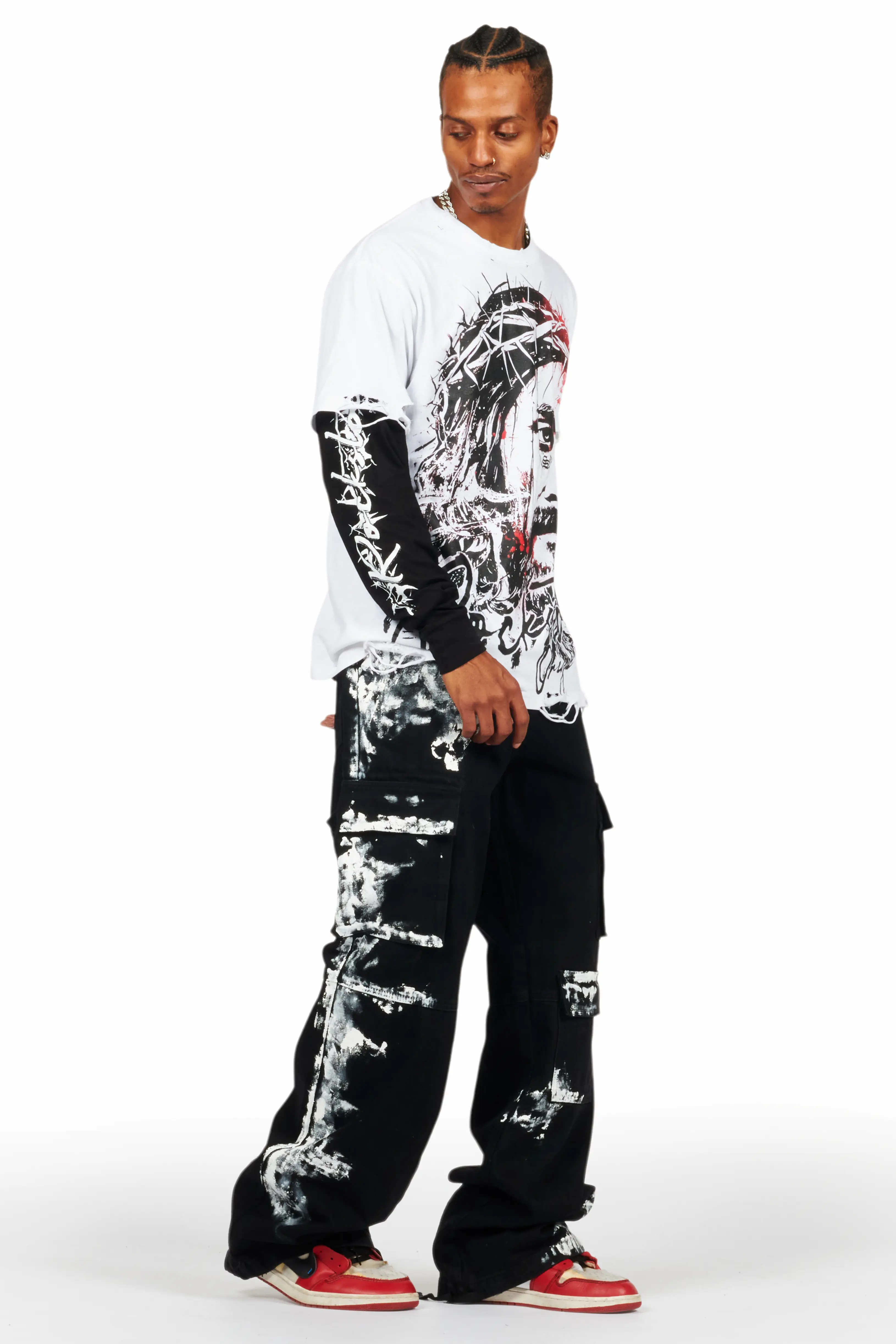 Baha Black Painter Baggy Cargo Jean - Image 5