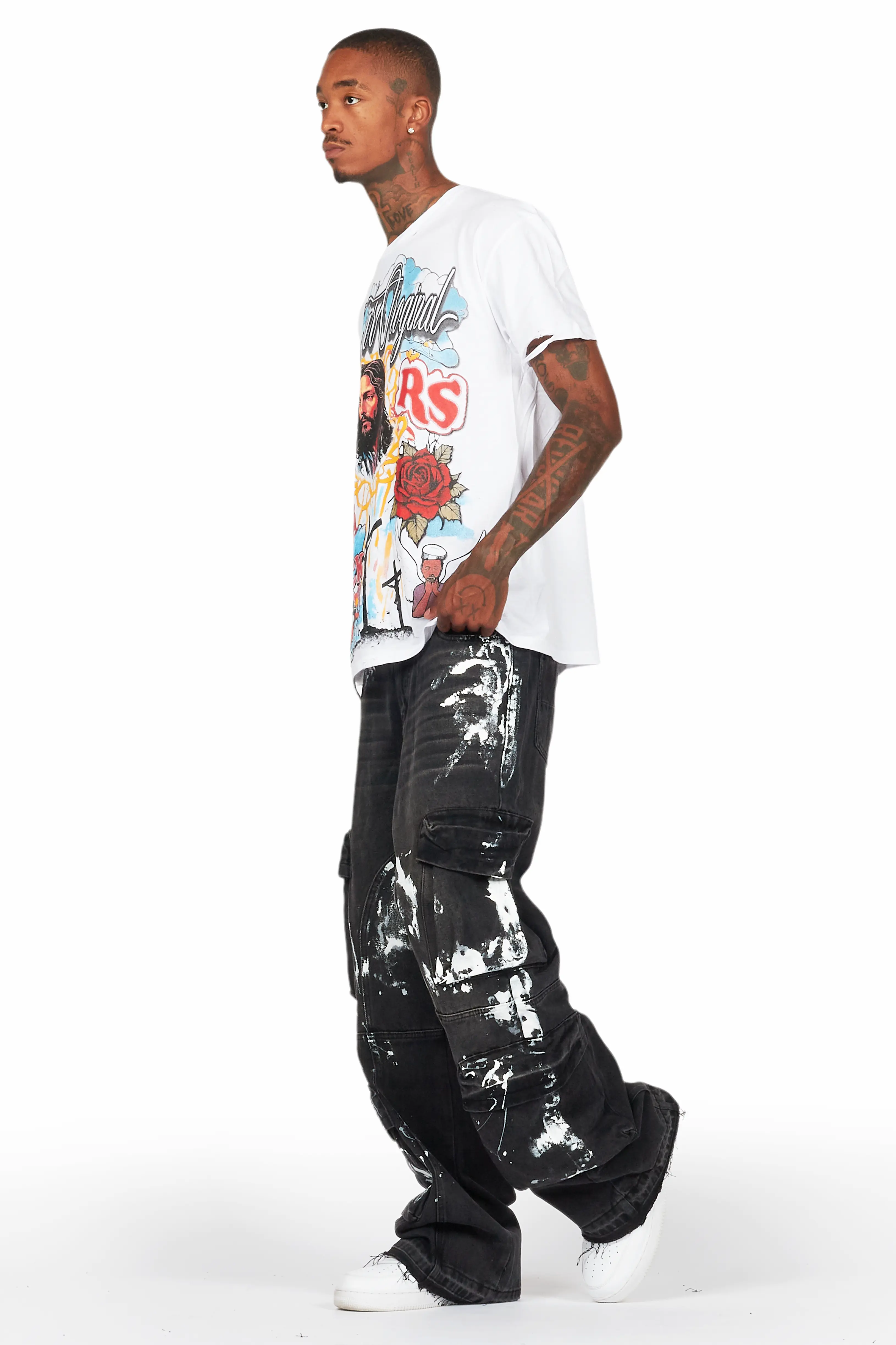 Alary Painter Black Baggy Fit Cargo Jean - Image 6