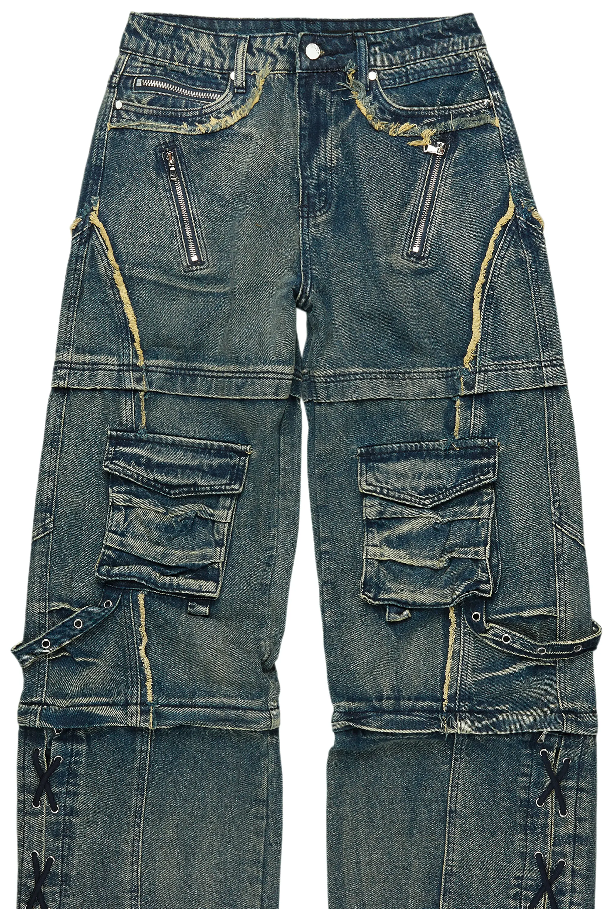 Three Maxi Blue Baggy Fit Jean - Image 8