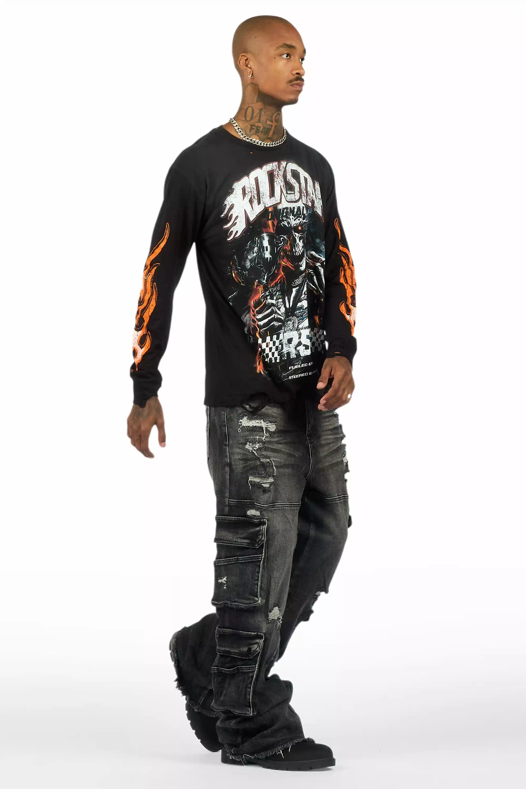Keylor Black Wash Baggy Fit Jean - Image 4