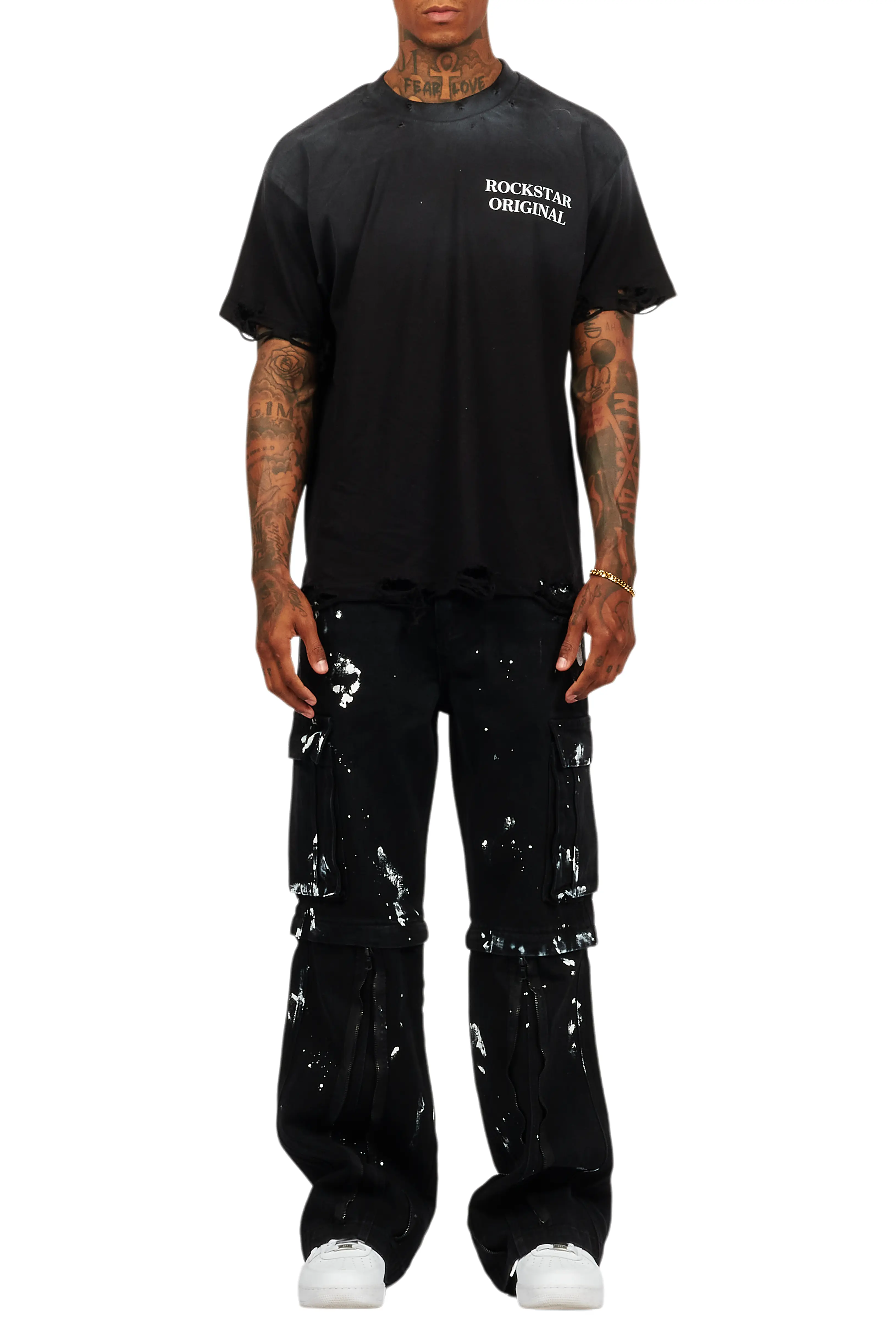 Rudo Black Painter Baggy Cargo Jean - Image 10
