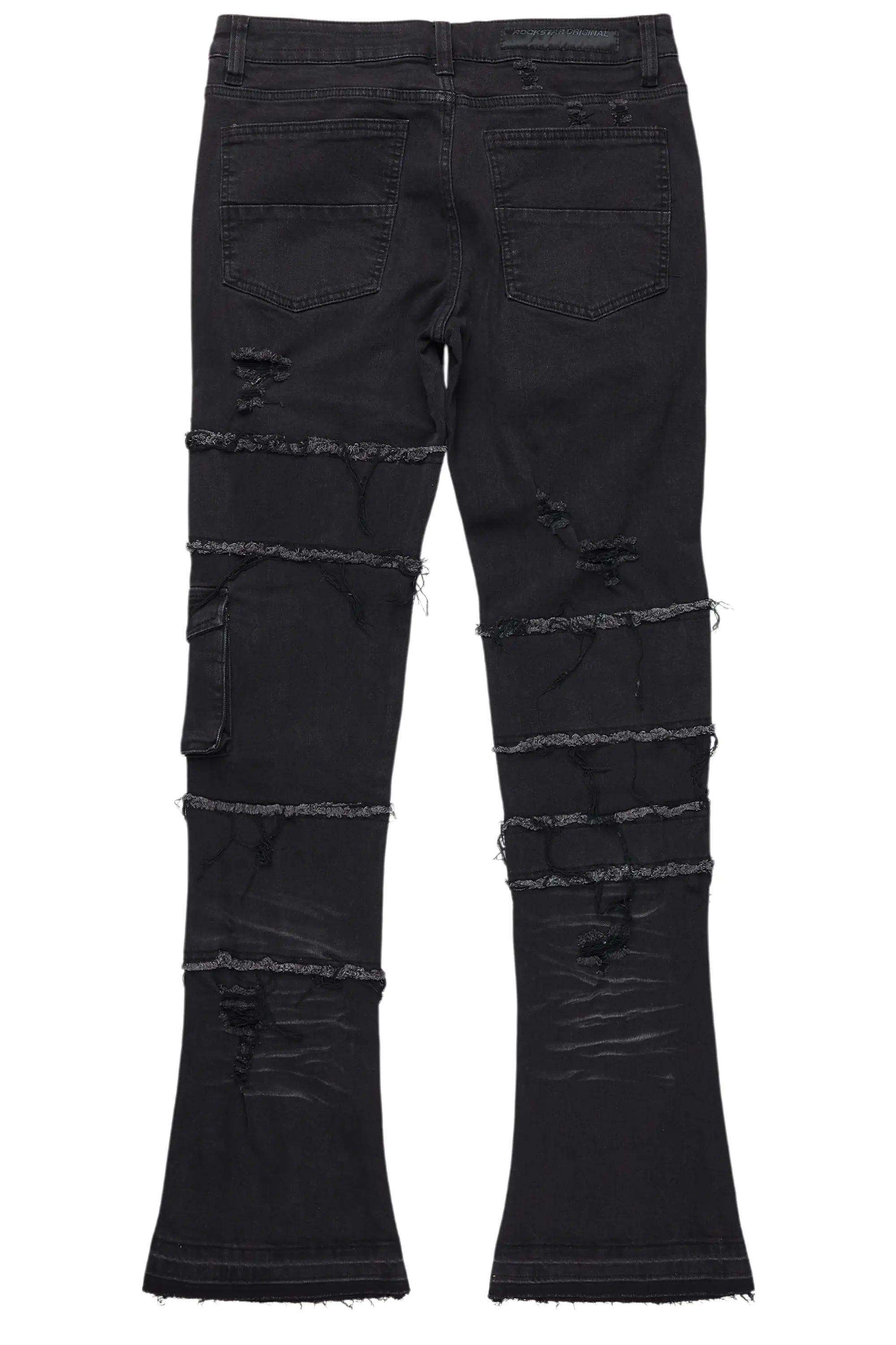 Folly Dark Grey Painter Stacked Flare Jean - Image 9