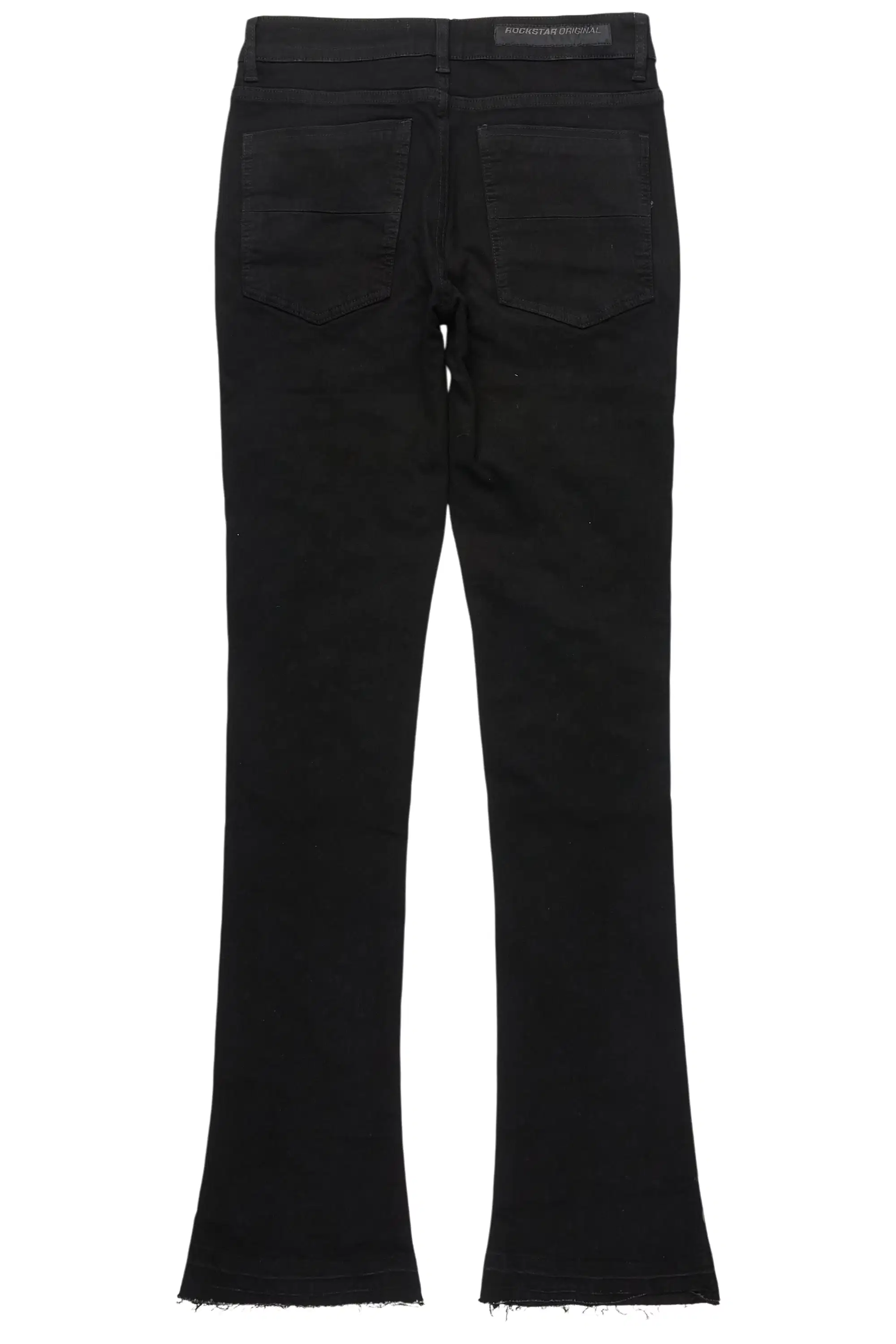 Phreal Jet Black Rhinestone Stacked Flare Jean - Image 8