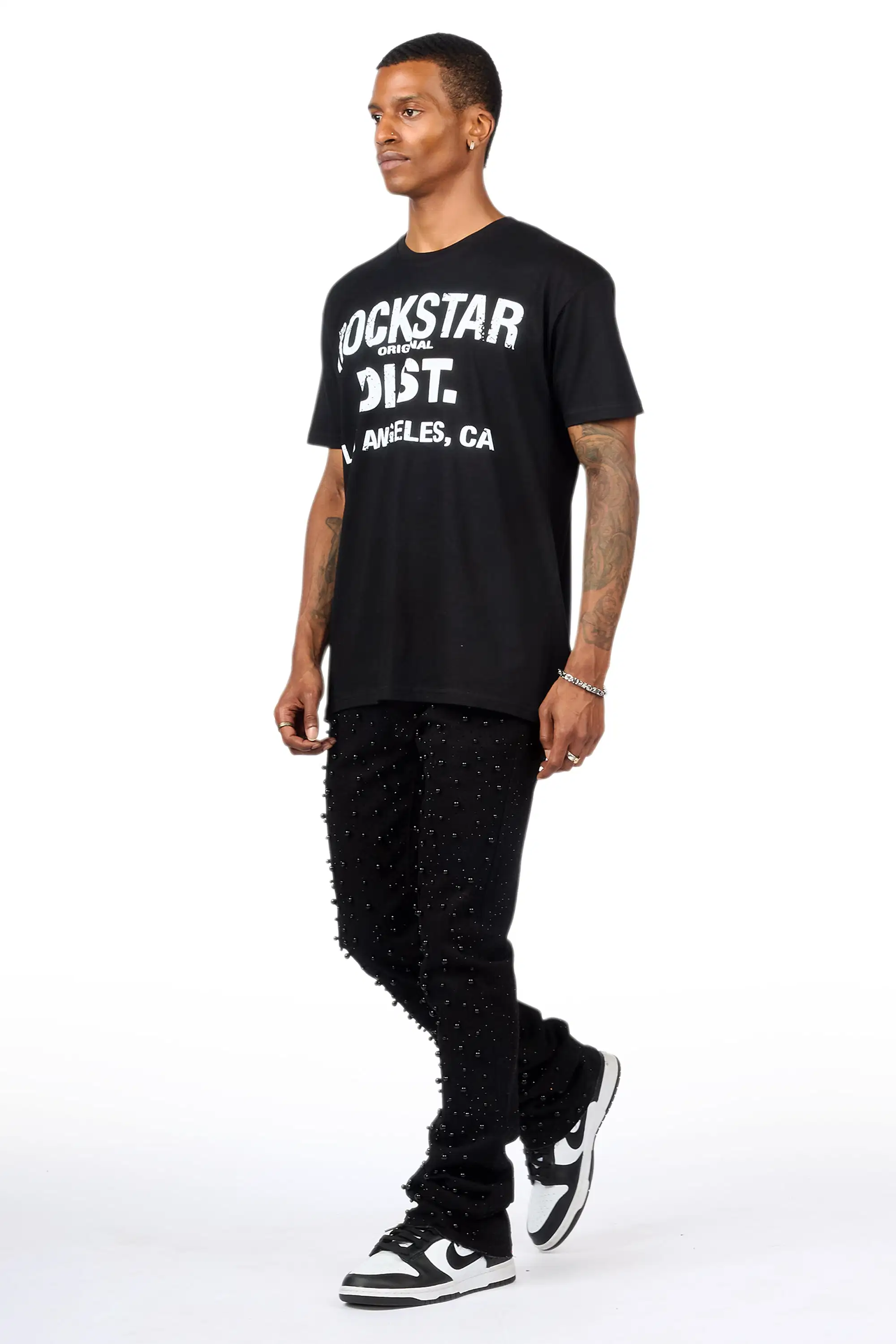 Perle Jet Black Pearl Stacked Flare Jean - Image 4