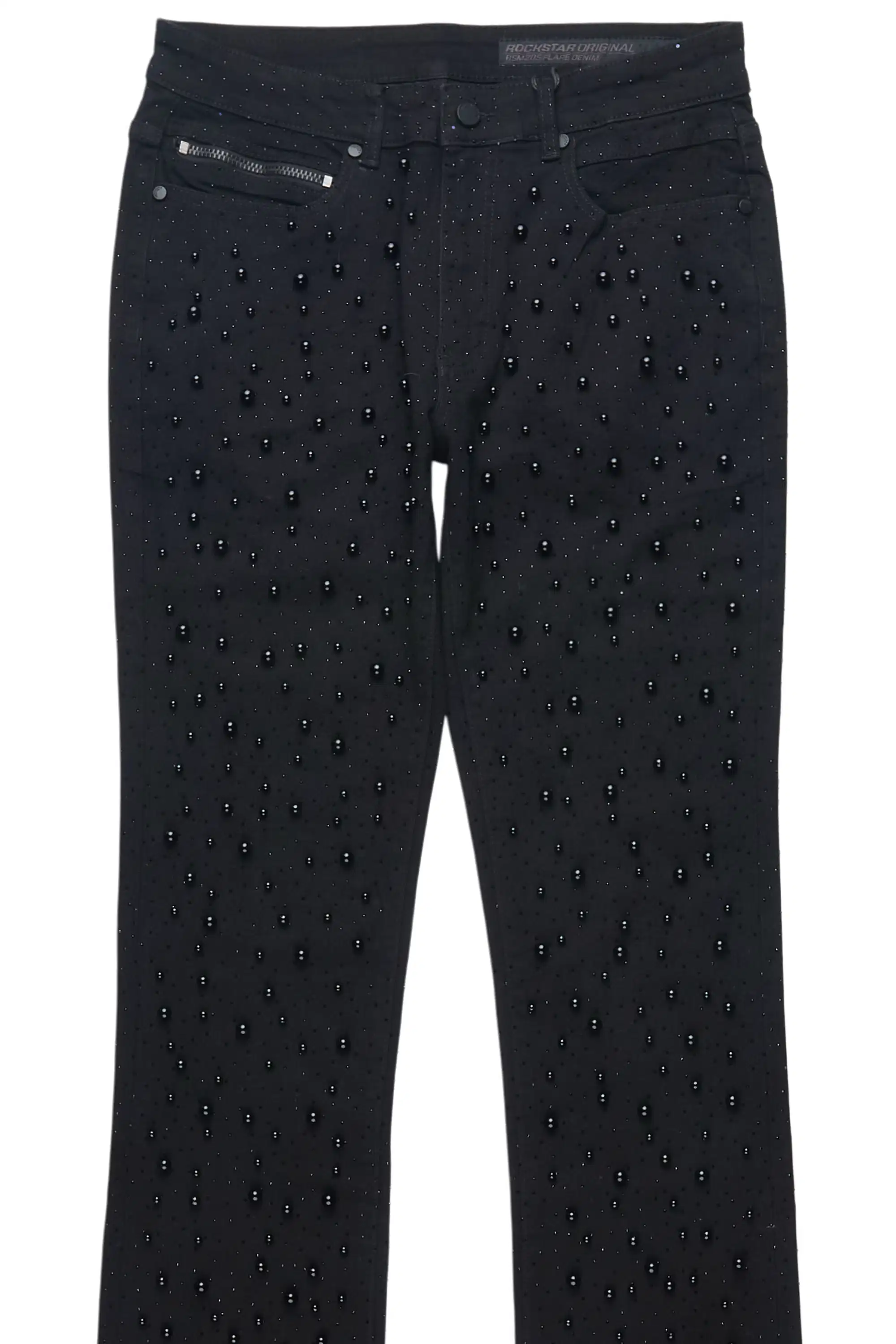 Perle Jet Black Pearl Stacked Flare Jean - Image 7