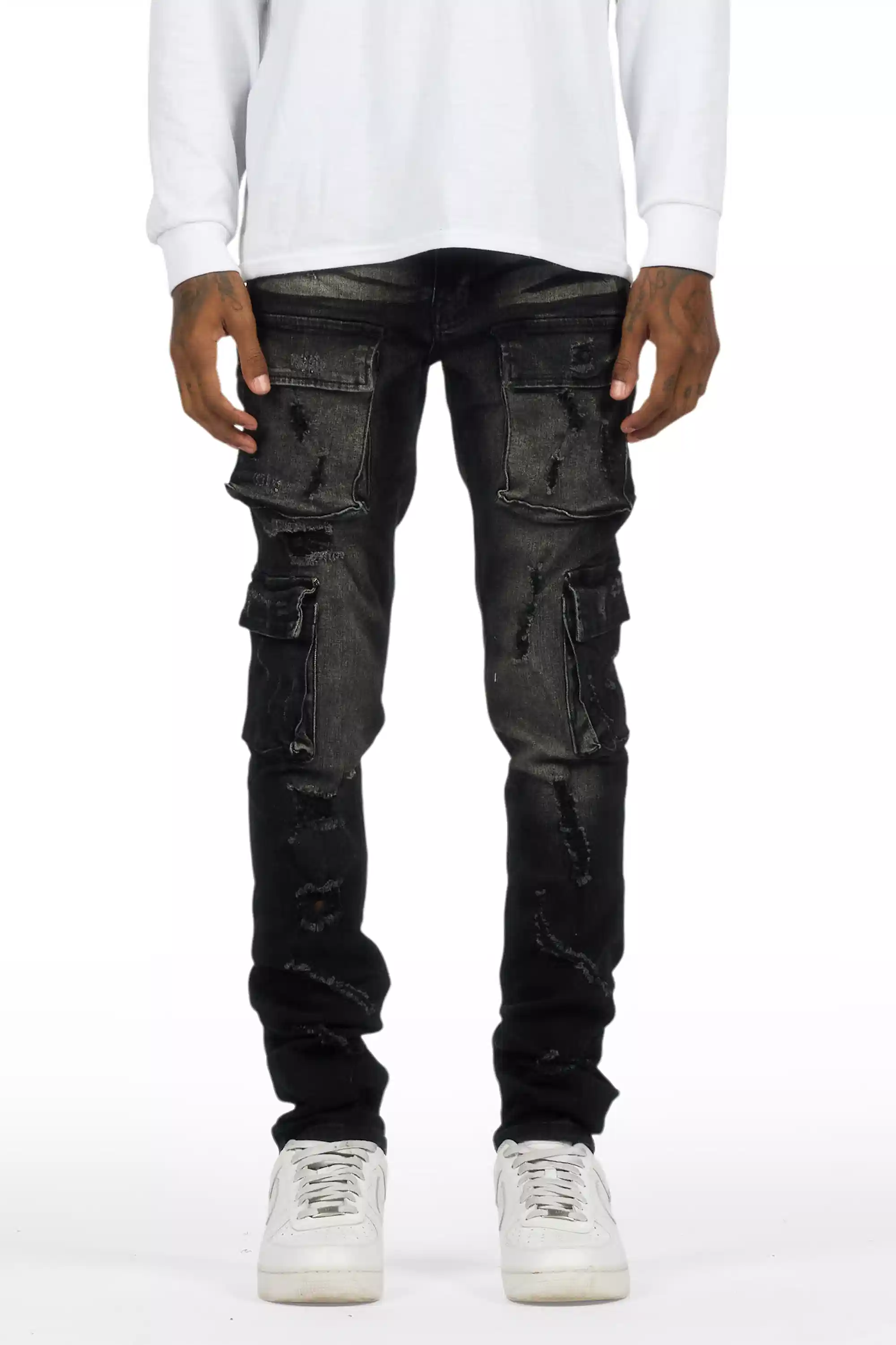 Kap Dark Grey Cargo Jean - Image 3