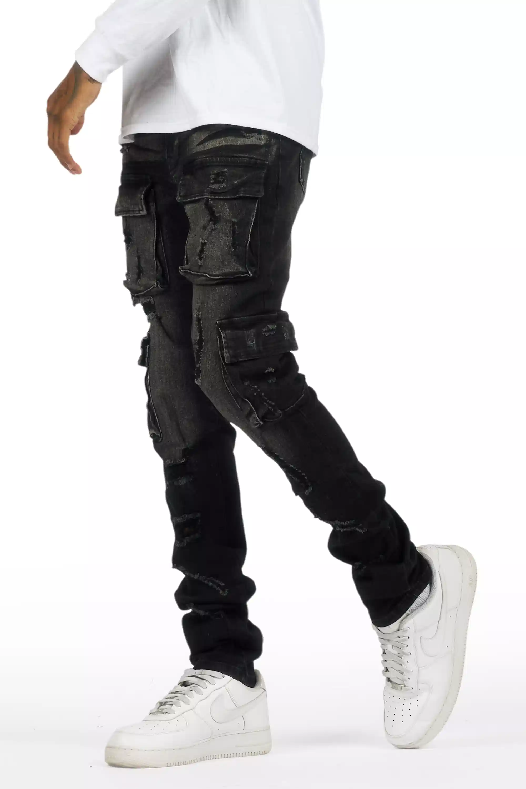 Kap Dark Grey Cargo Jean - Image 8