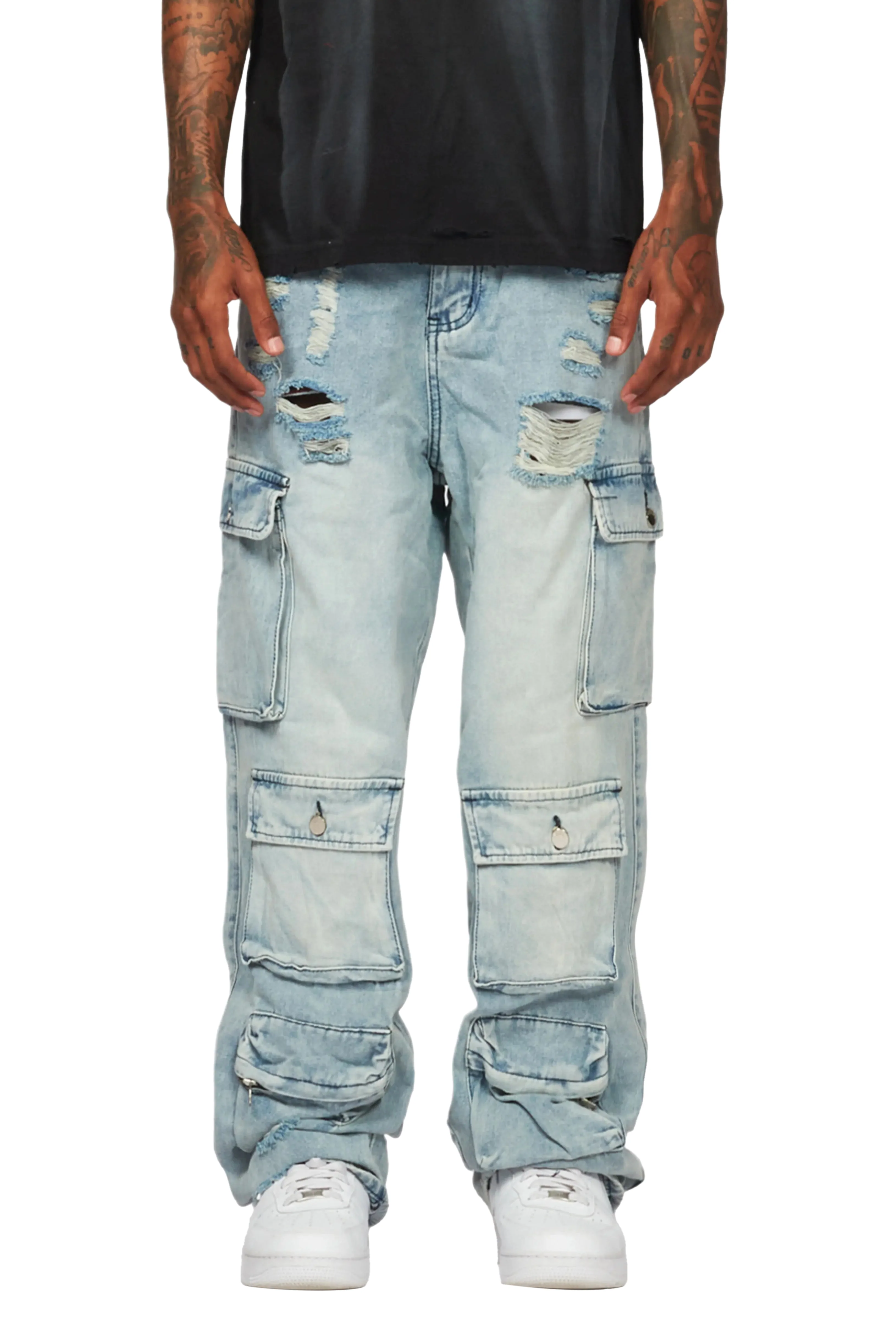 Kostini Light Blue Baggy Fit Jean - Image 10
