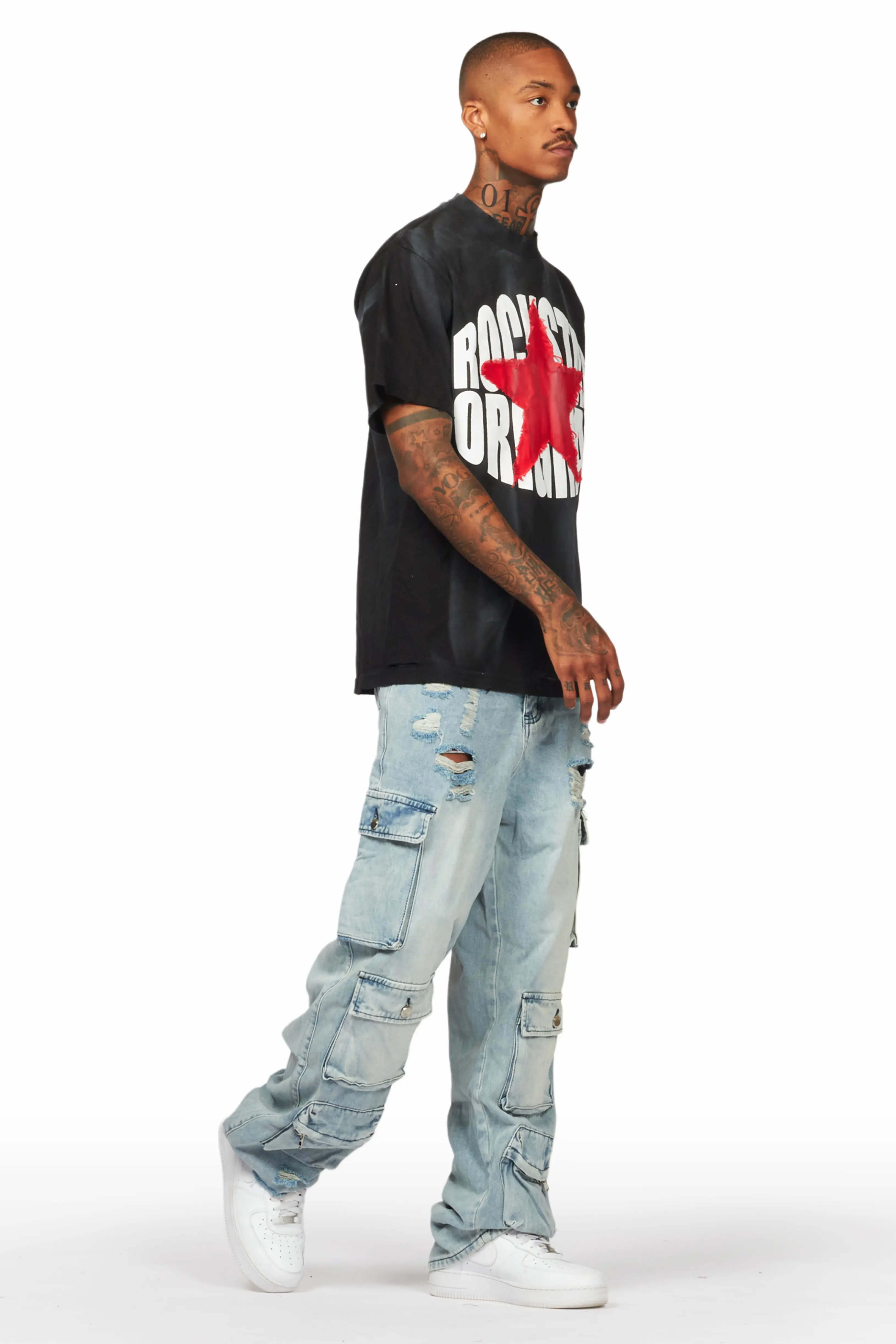 Kostini Light Blue Baggy Fit Jean - Image 7