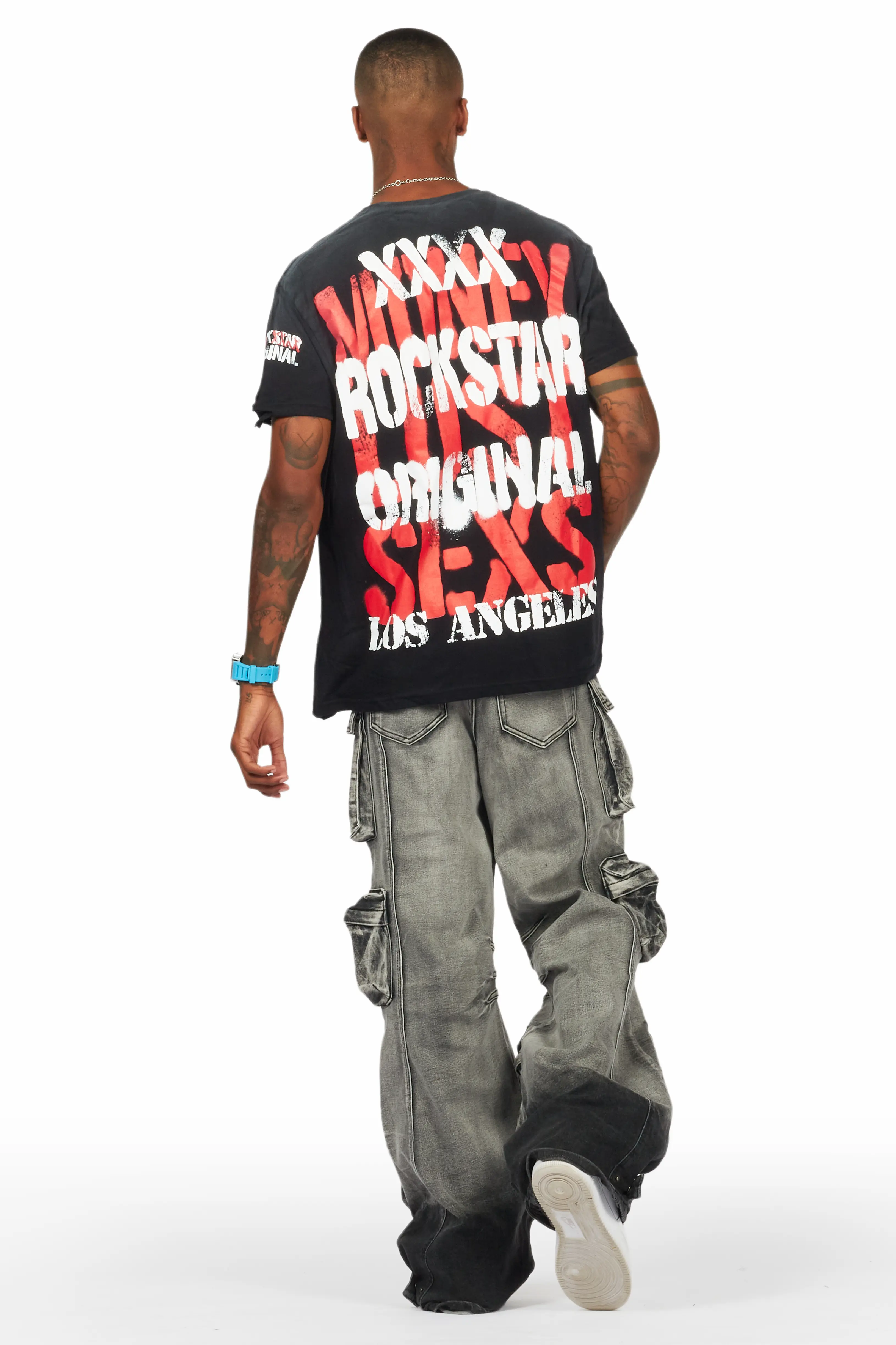 Mahesh Grey Baggy Cargo Jean - Image 5