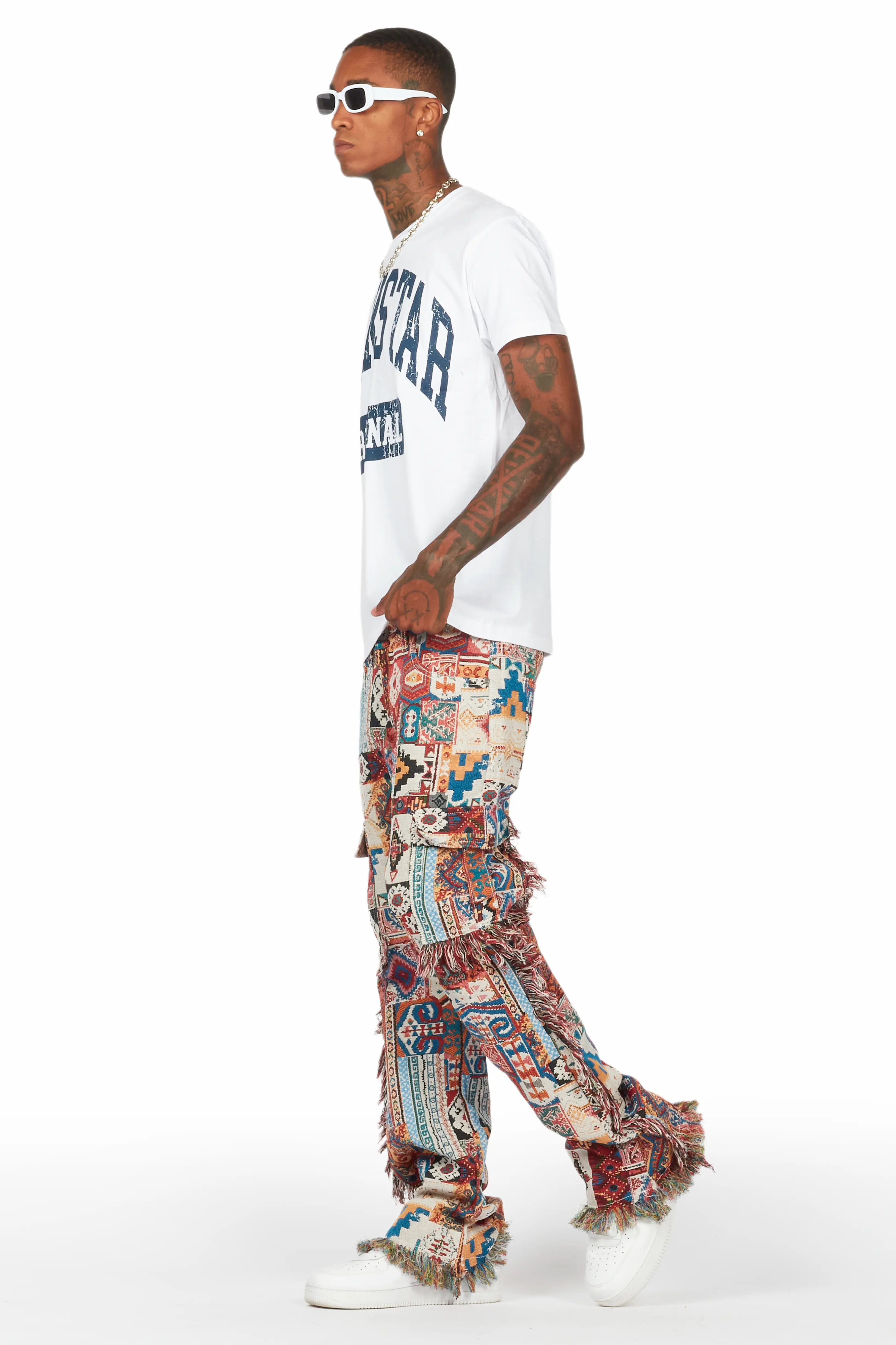 Percy Multi Tapestry Slim Flare Jean - Image 6
