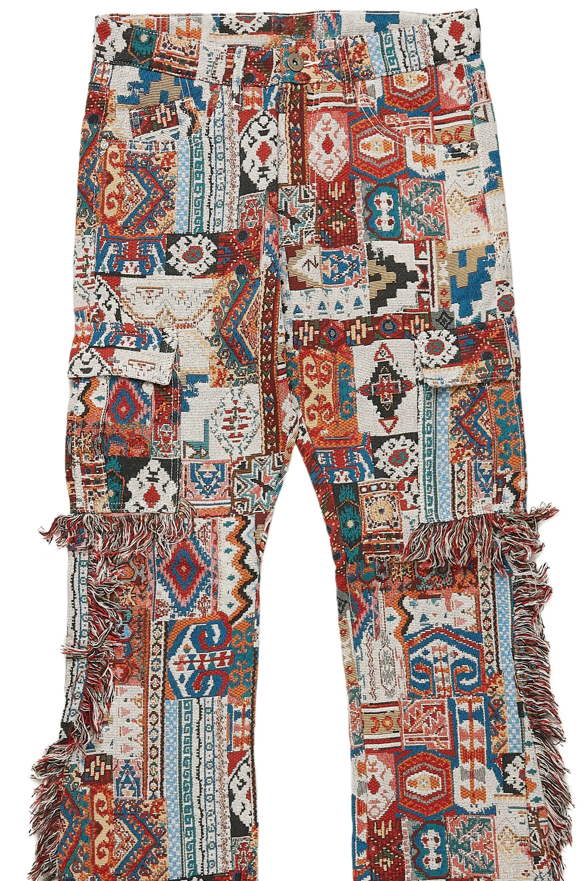 Percy Multi Tapestry Slim Flare Jean - Image 8
