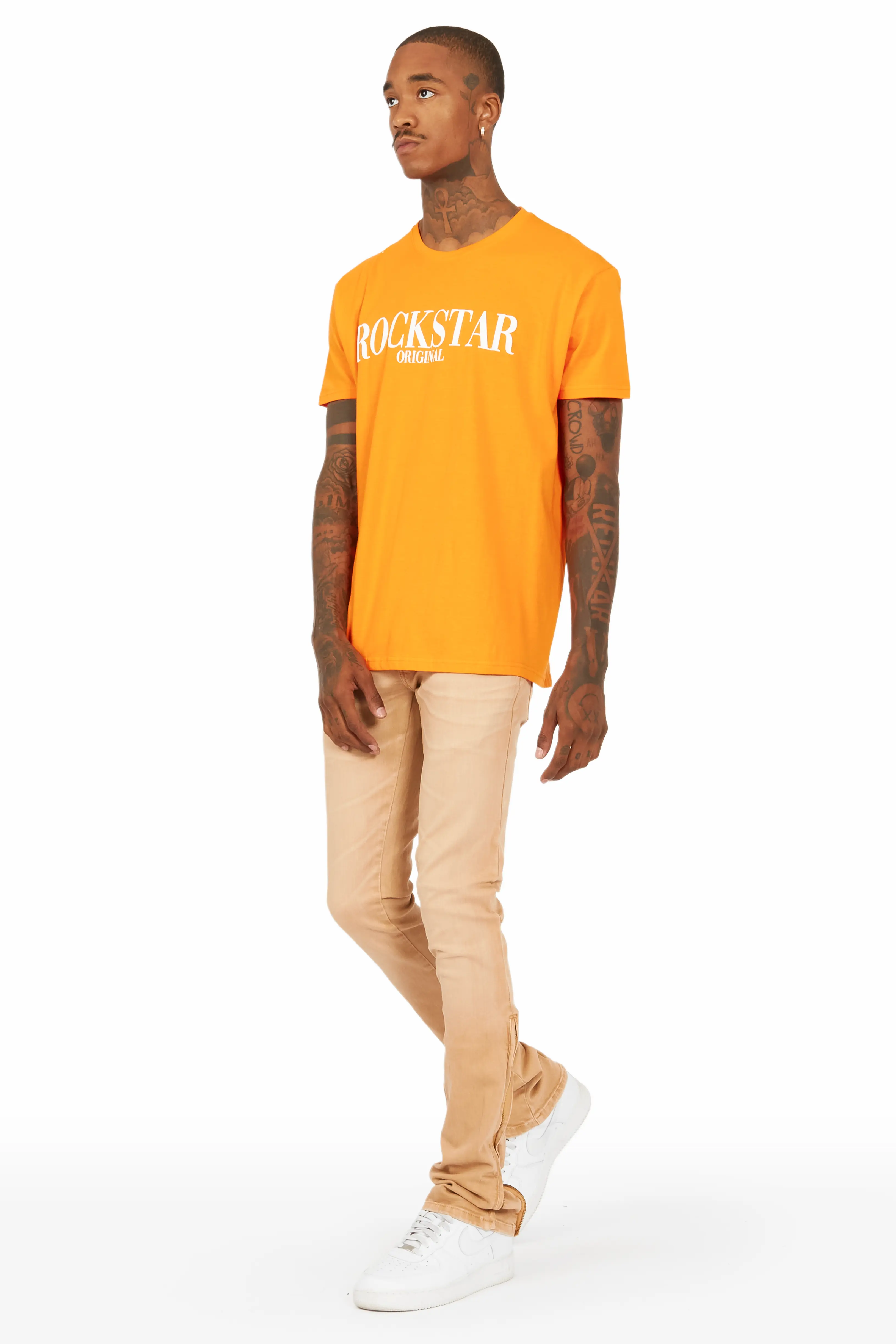 Koa Desert Sand Stacked Flare Jean - Image 5