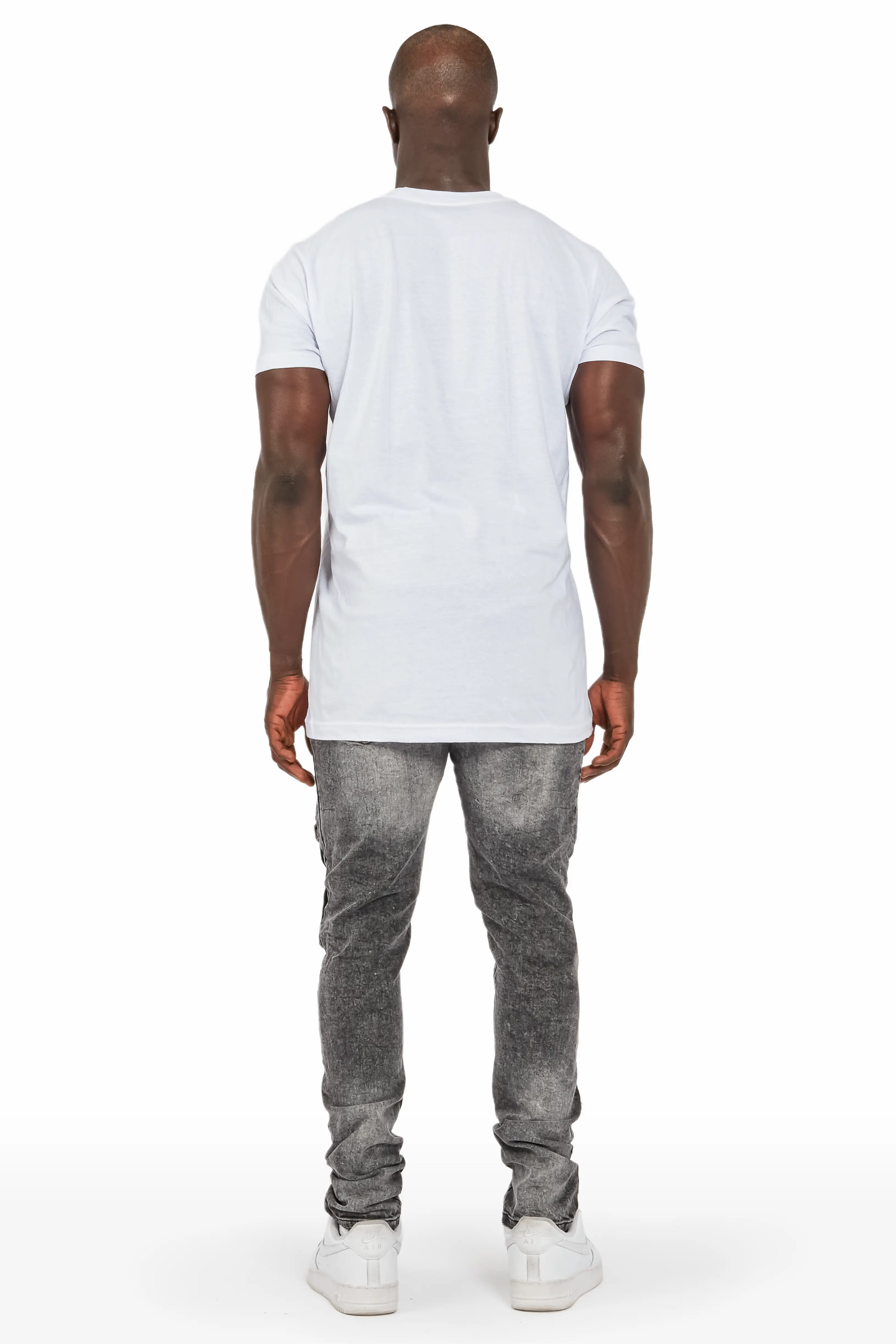 Imran Black Wash Slim Cargo Jean - Image 4