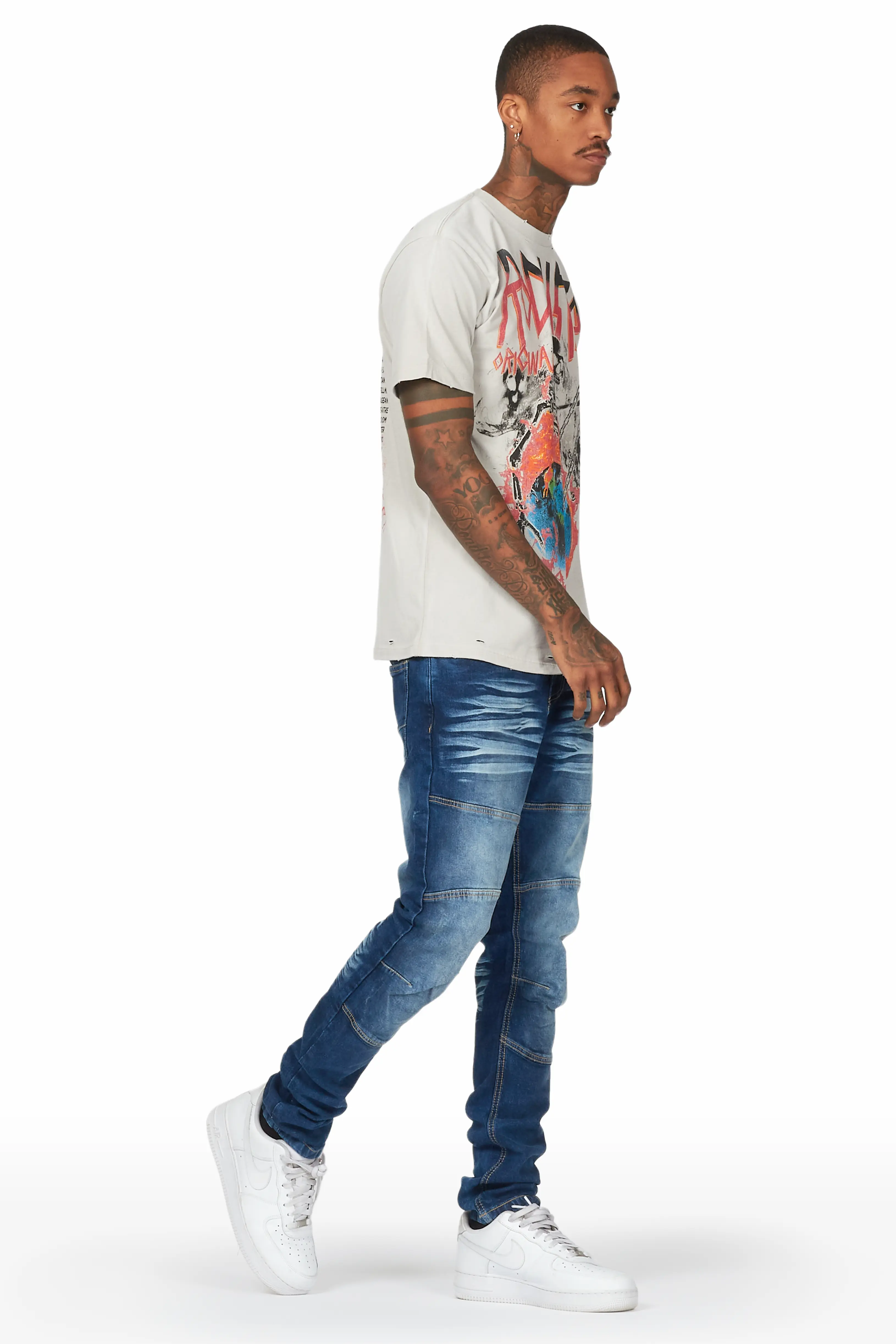 Milo Medium Blue Stretch Jean - Image 5