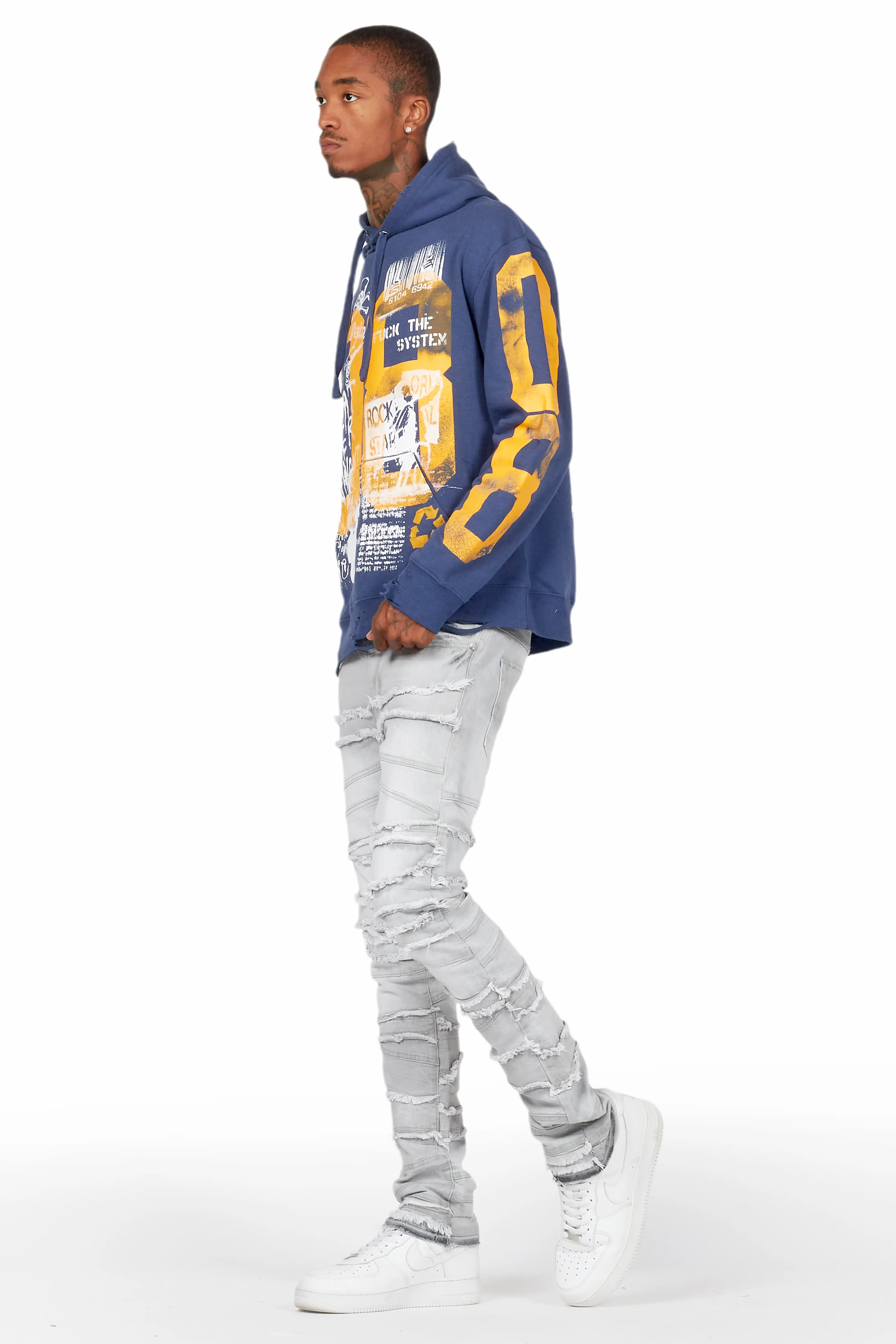 Franko Light Grey Slim Fit Jean - Image 6