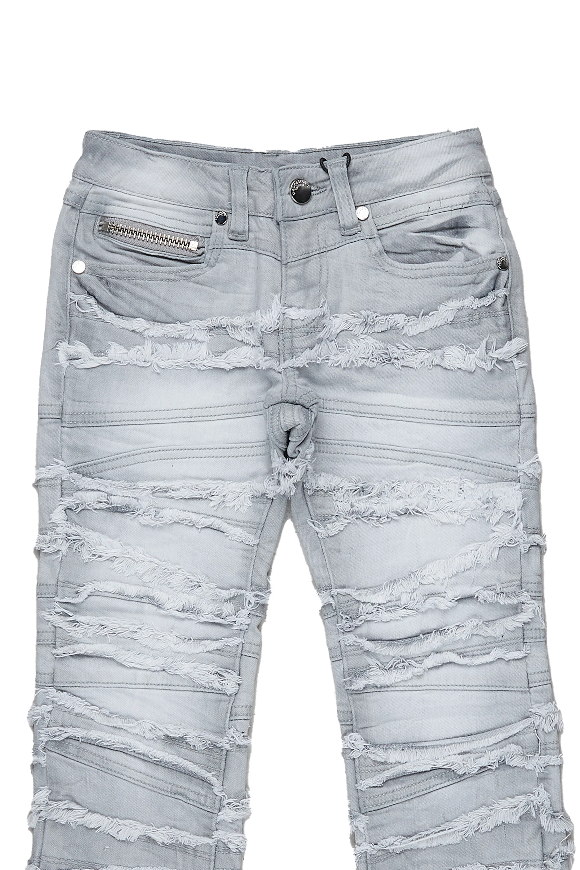 Boys Franko Light Grey Slim Fit Jean - Image 8