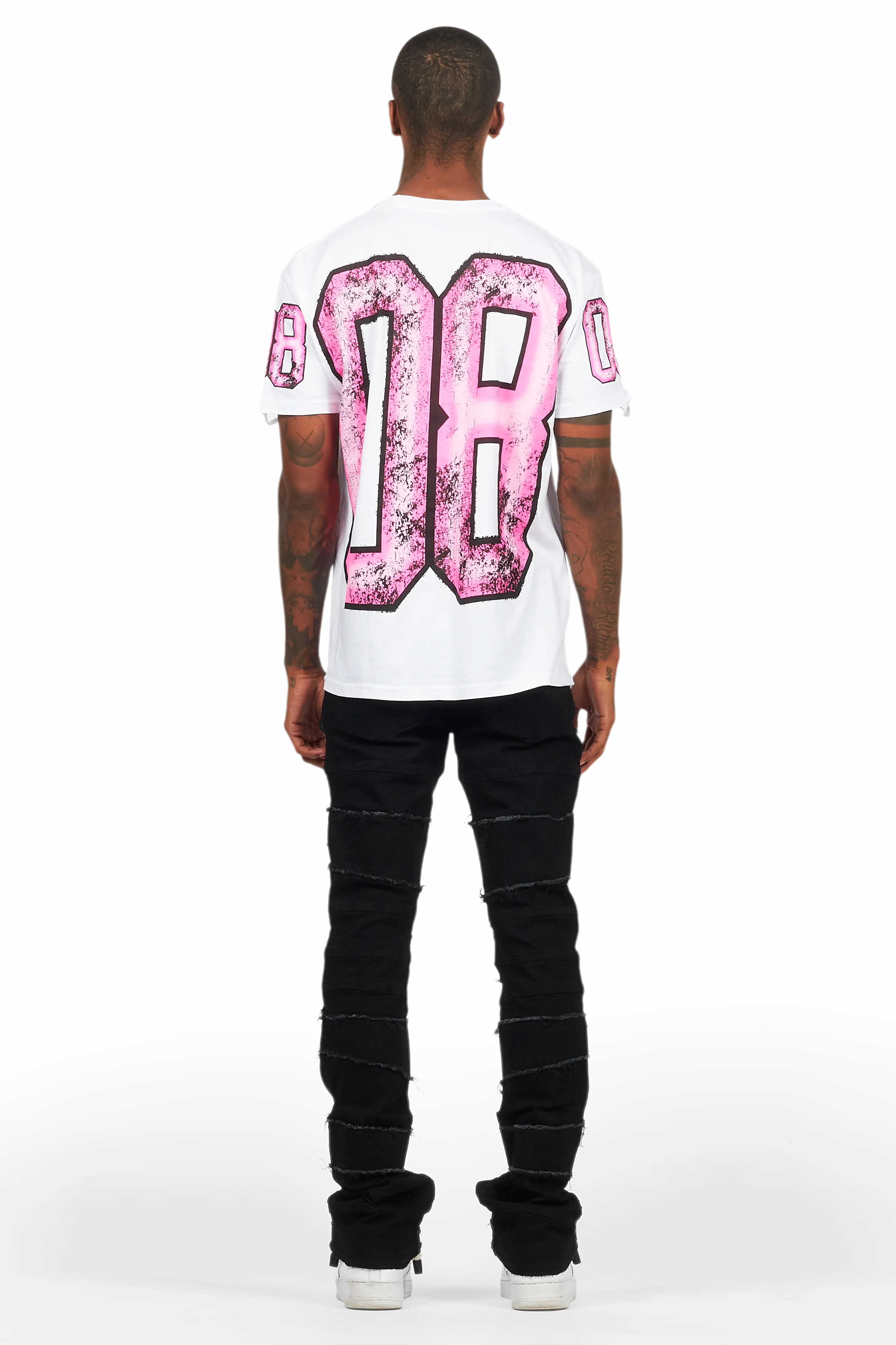 Franko Jet Black Stacked Flare Jean - Image 10