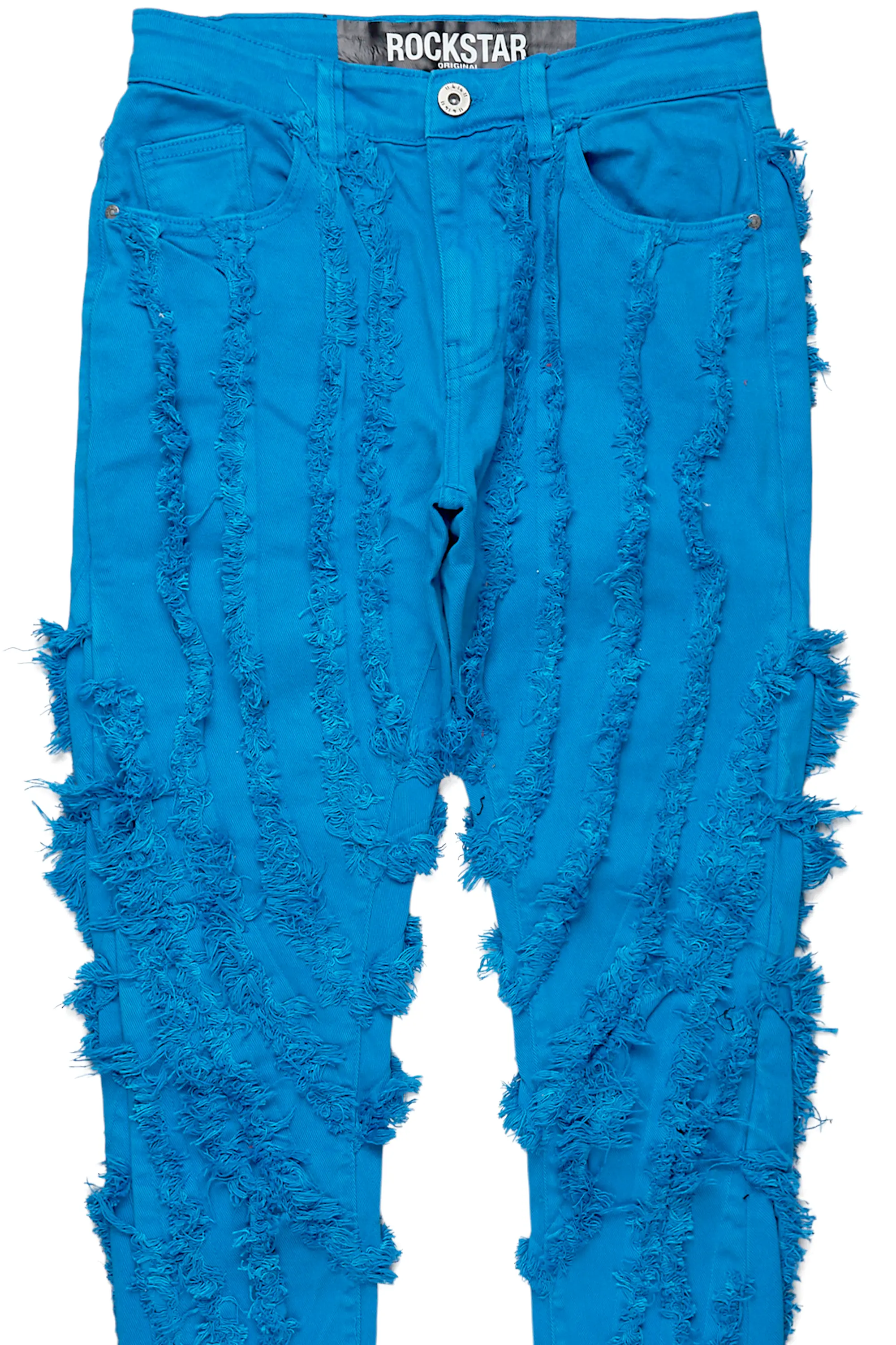 Achilles Blue Raw Edge Skinny Fit Jean - Image 8