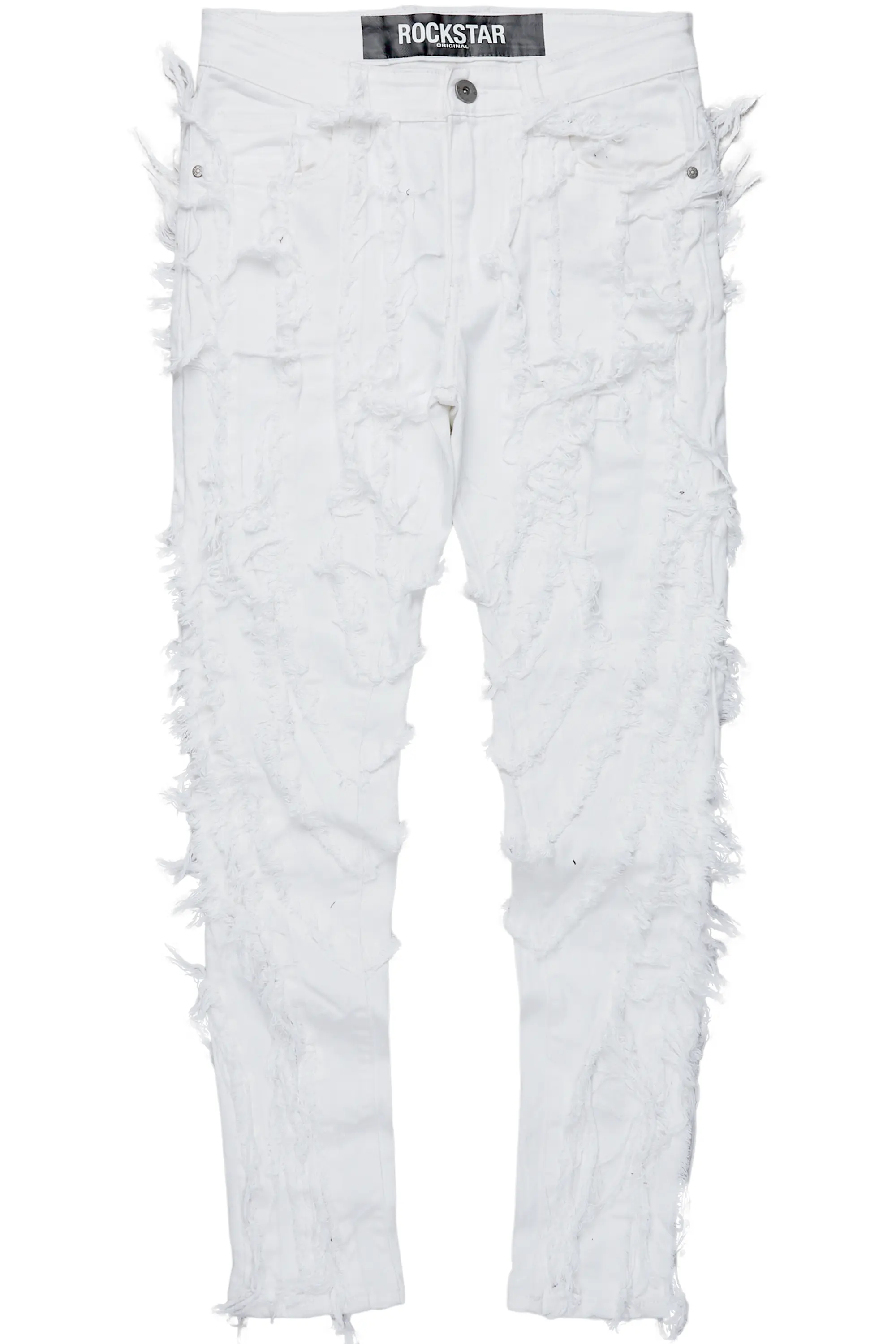 Achilles White Raw Edge Skinny Fit Jean - Image 2