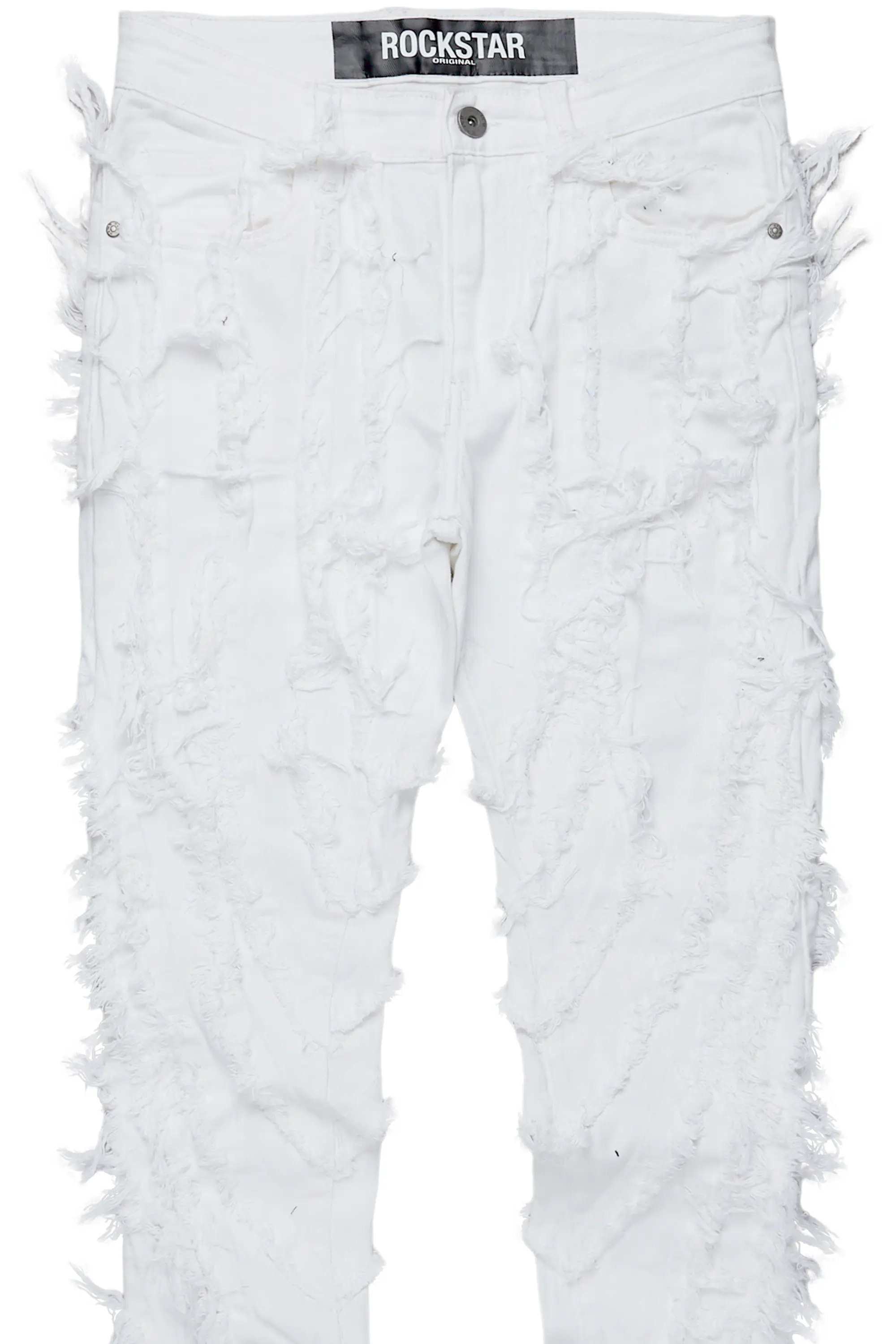 Achilles White Raw Edge Skinny Fit Jean - Image 8