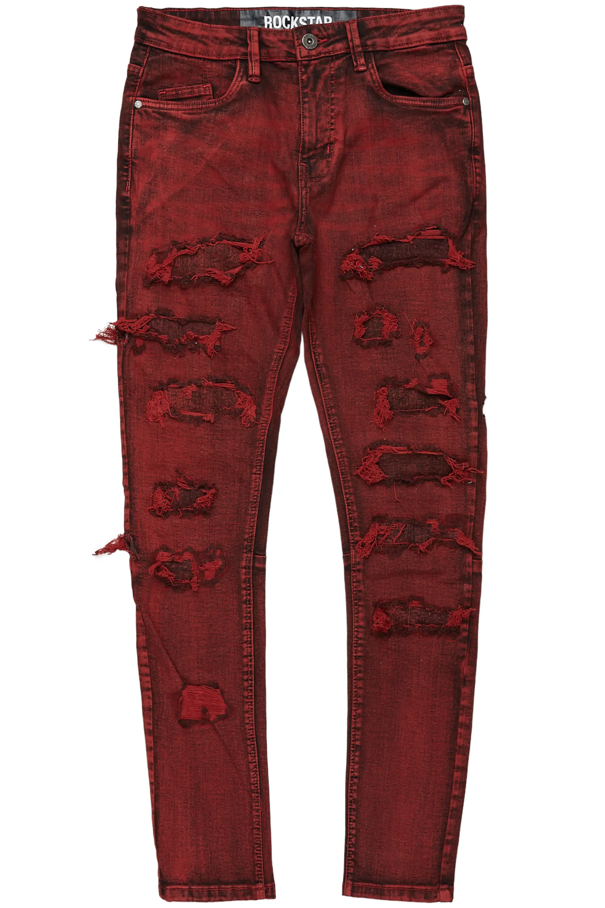 Dalit Red Under Patch Skinny Fit Jean - Image 2