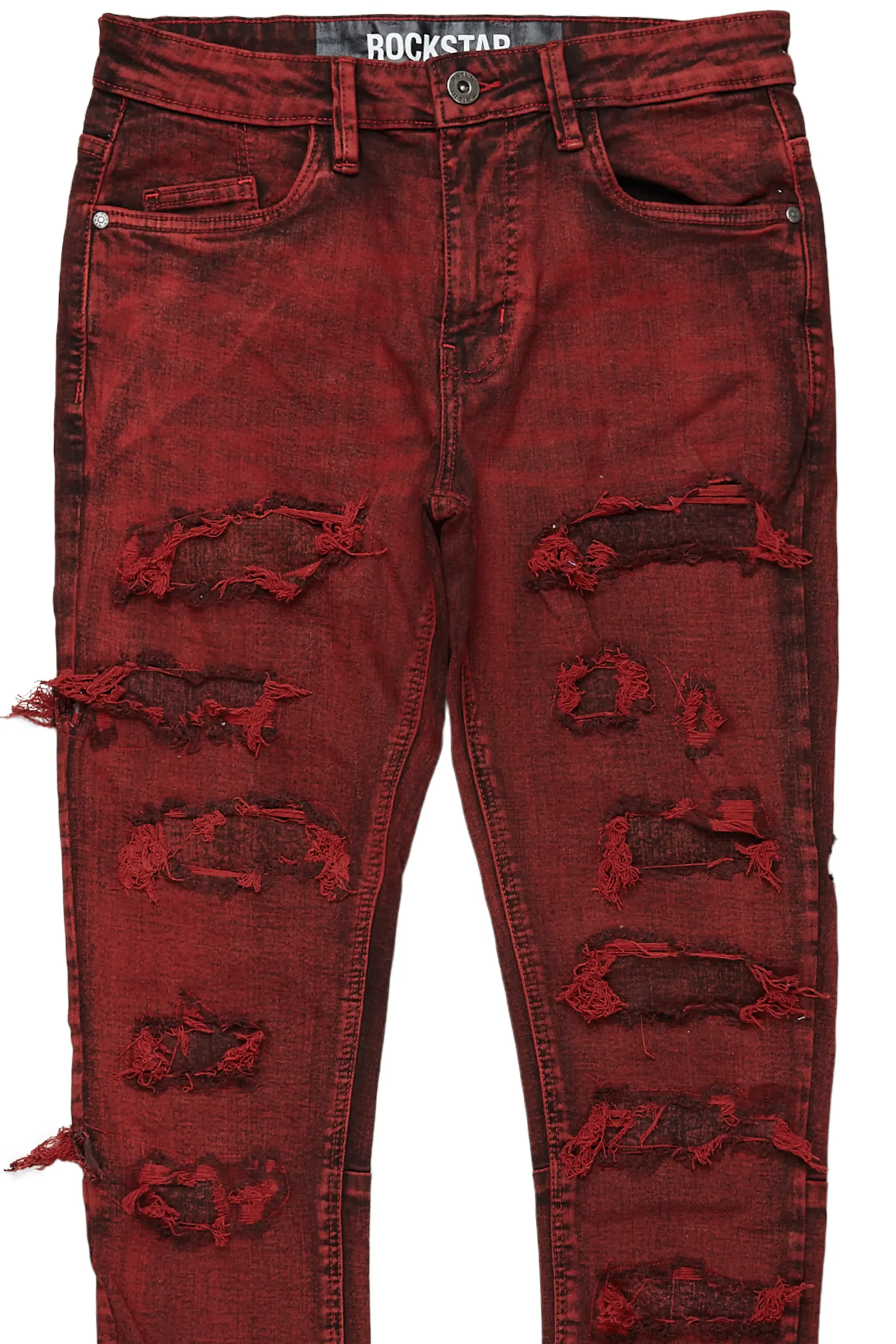 Dalit Red Under Patch Skinny Fit Jean - Image 8