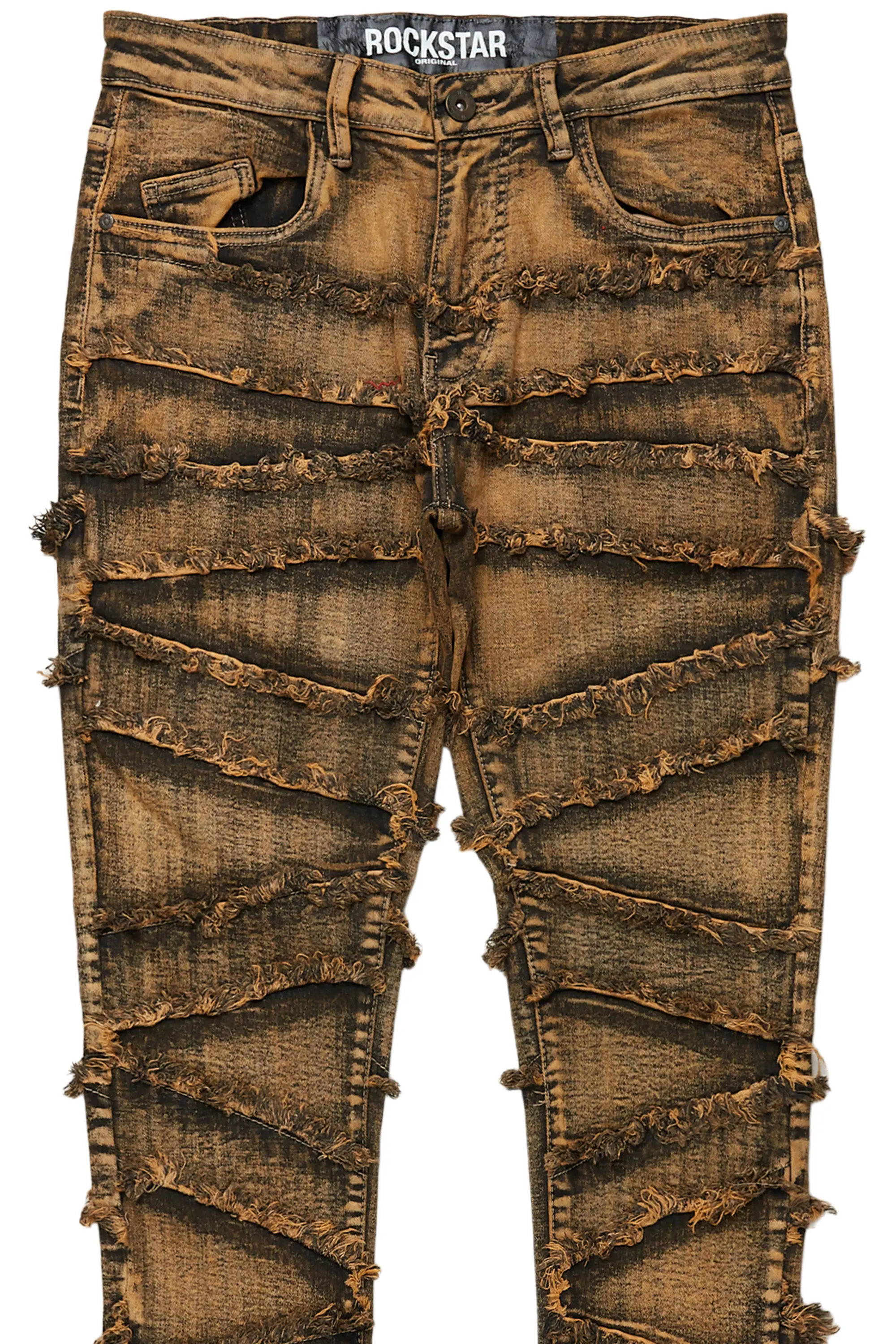 Ebrill Gold Patchwork Skinny Fit Jean - Image 8
