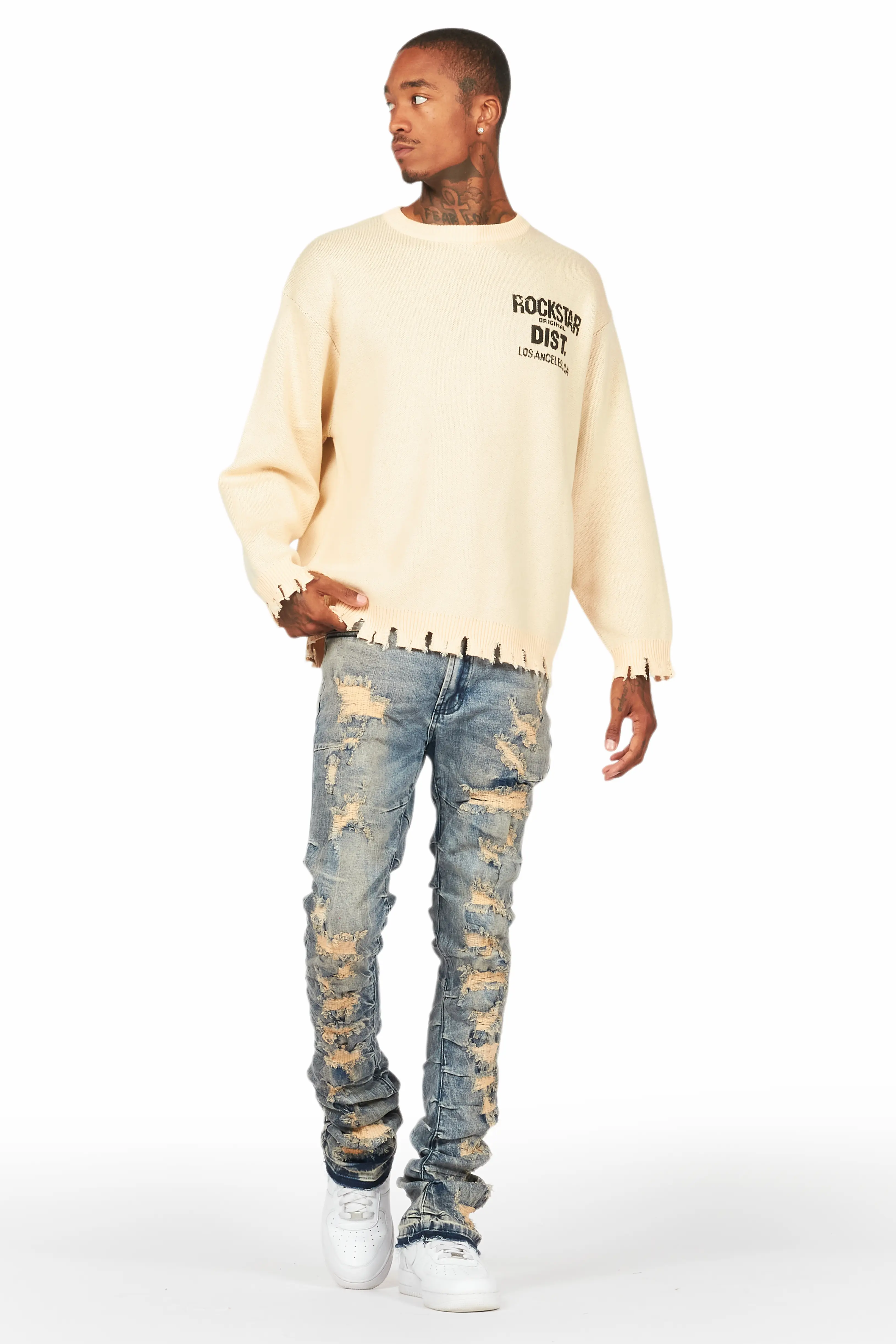 Lake Beige Knit Sweater - Image 2