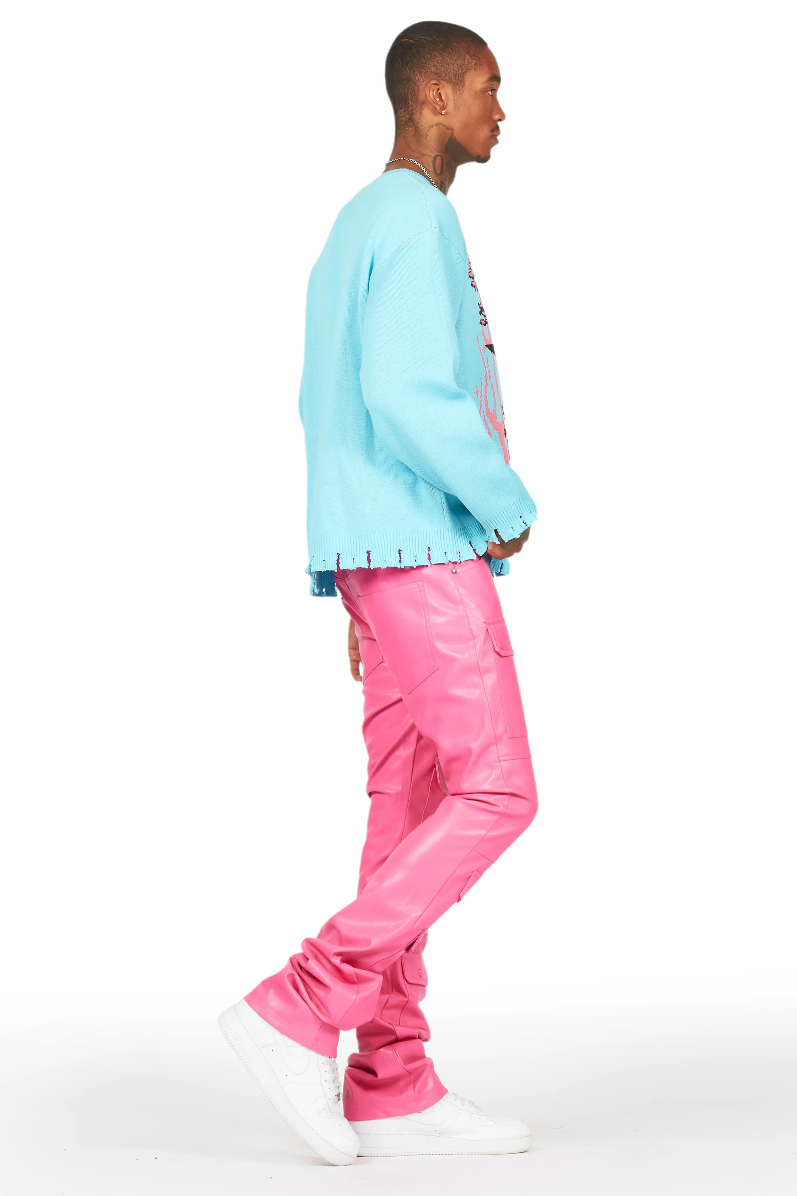 Smitty Blue Knit Sweater - Image 3