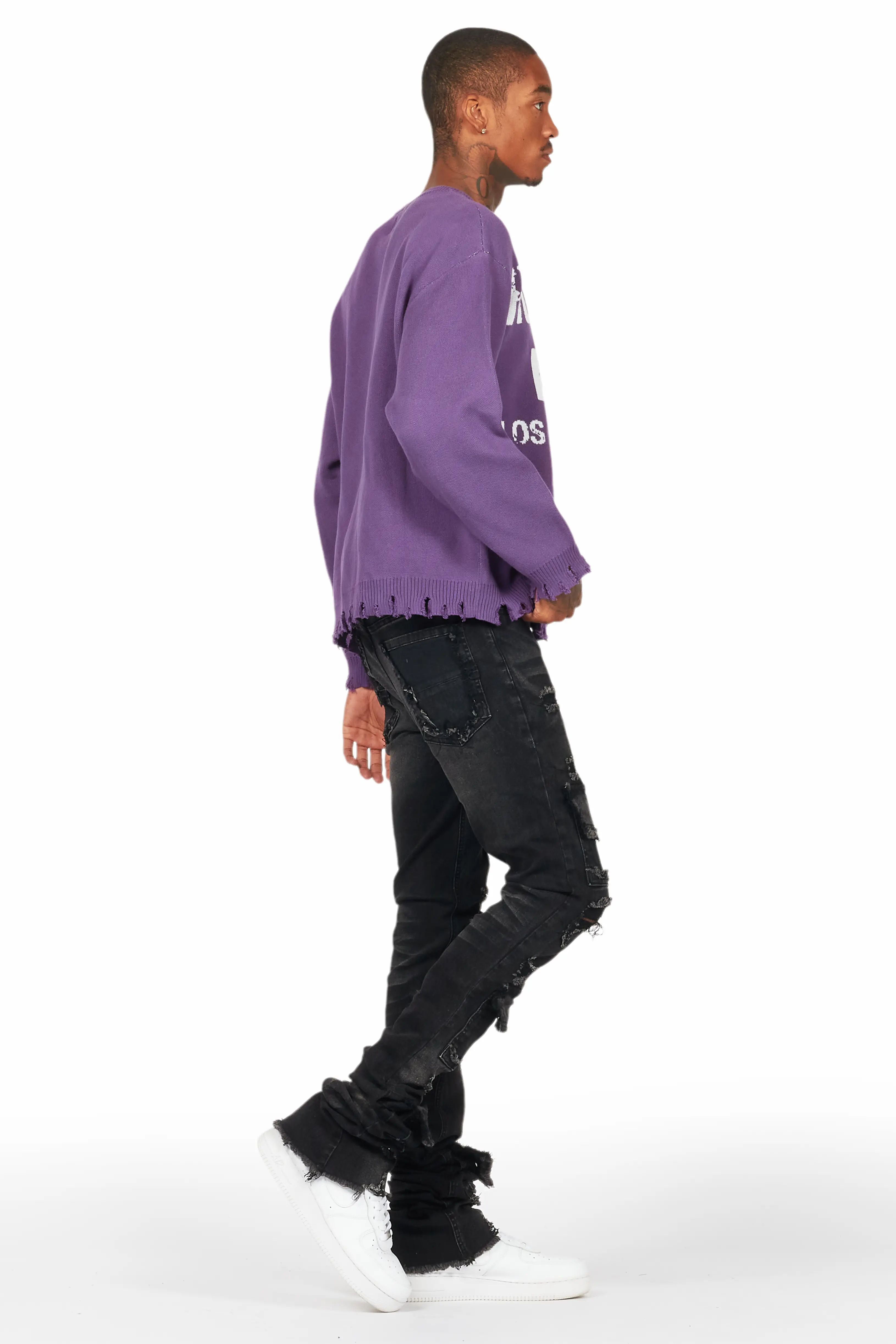 Mallow Purple Knit Sweater - Image 6