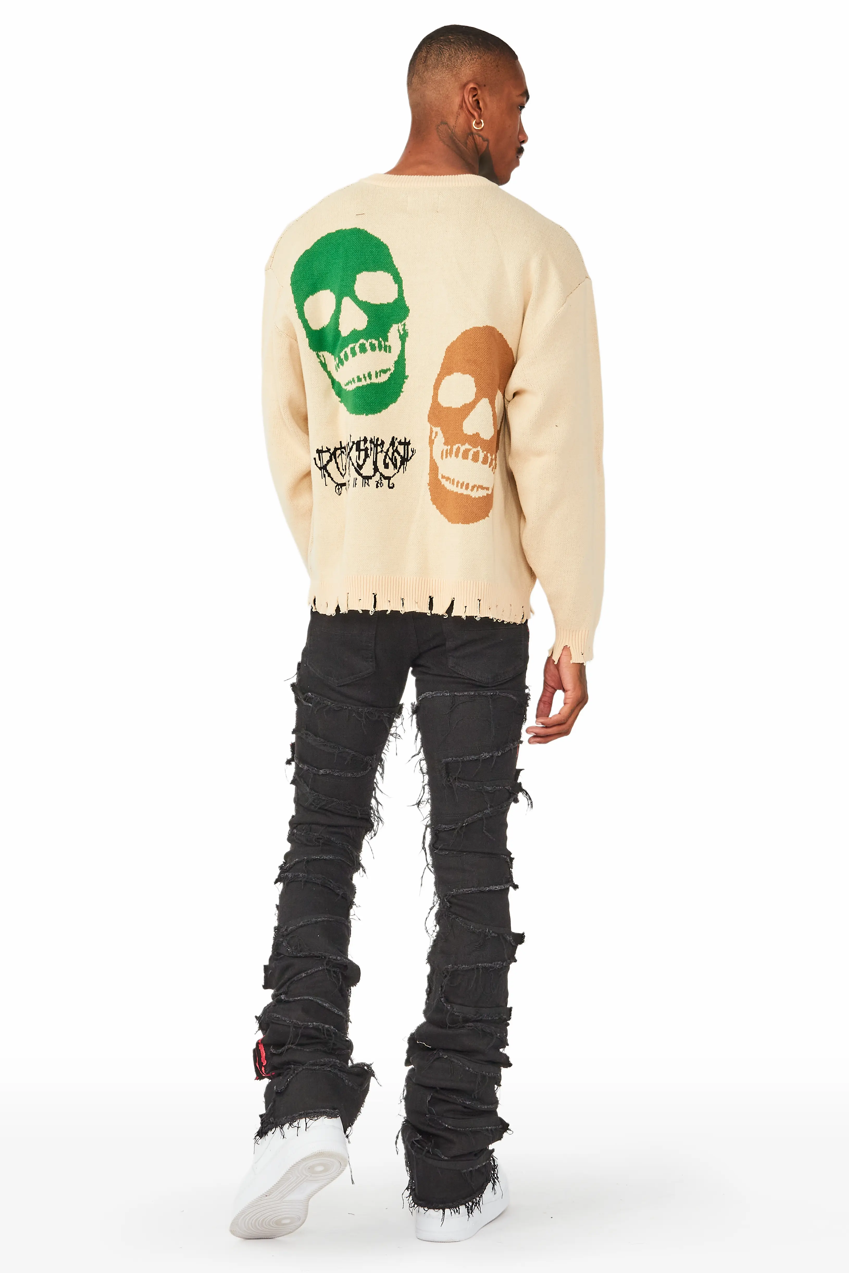 Kaleb Beige Knit Sweater - Image 6