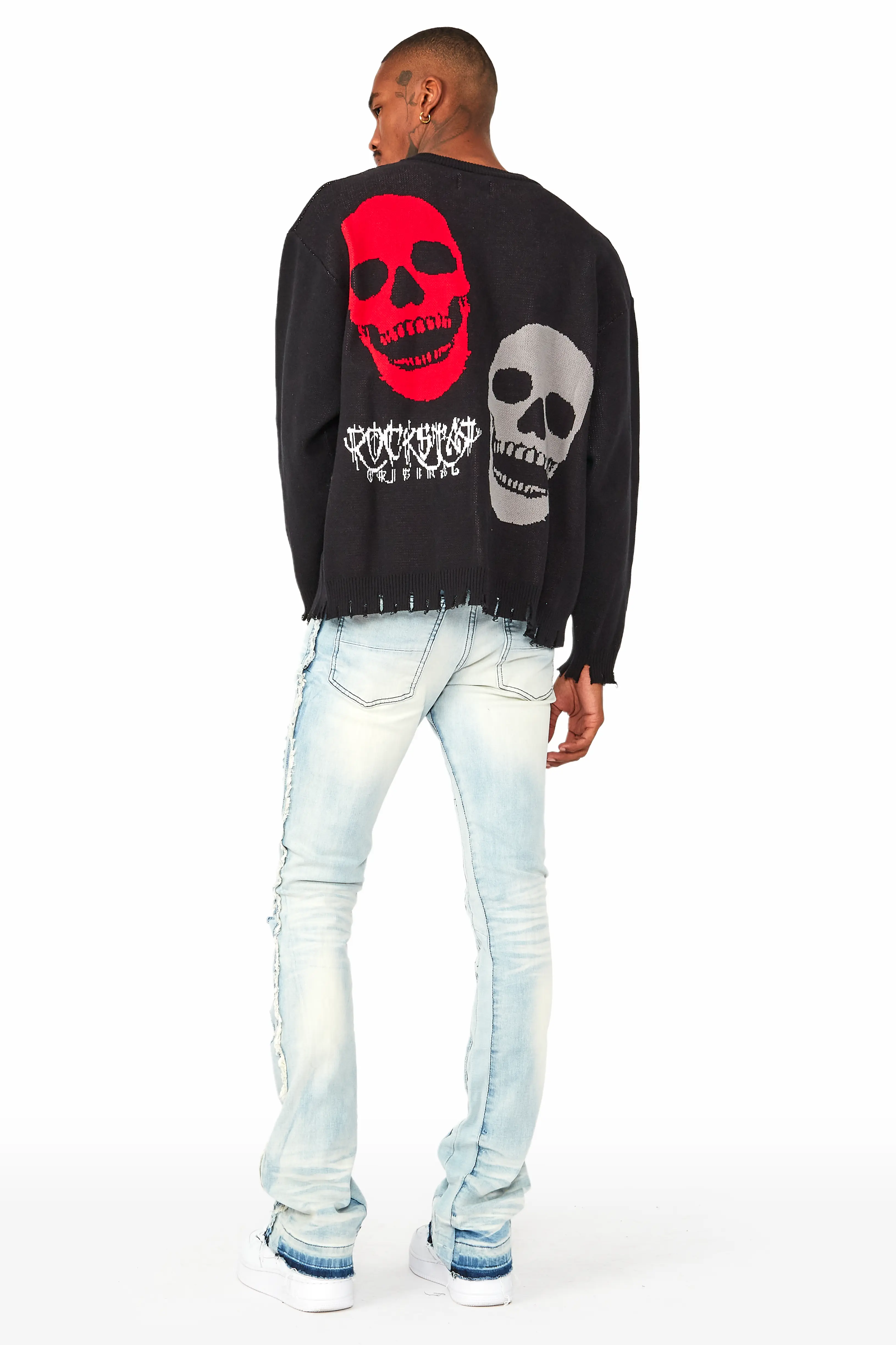 Kaleb Black Knit Sweater - Image 6