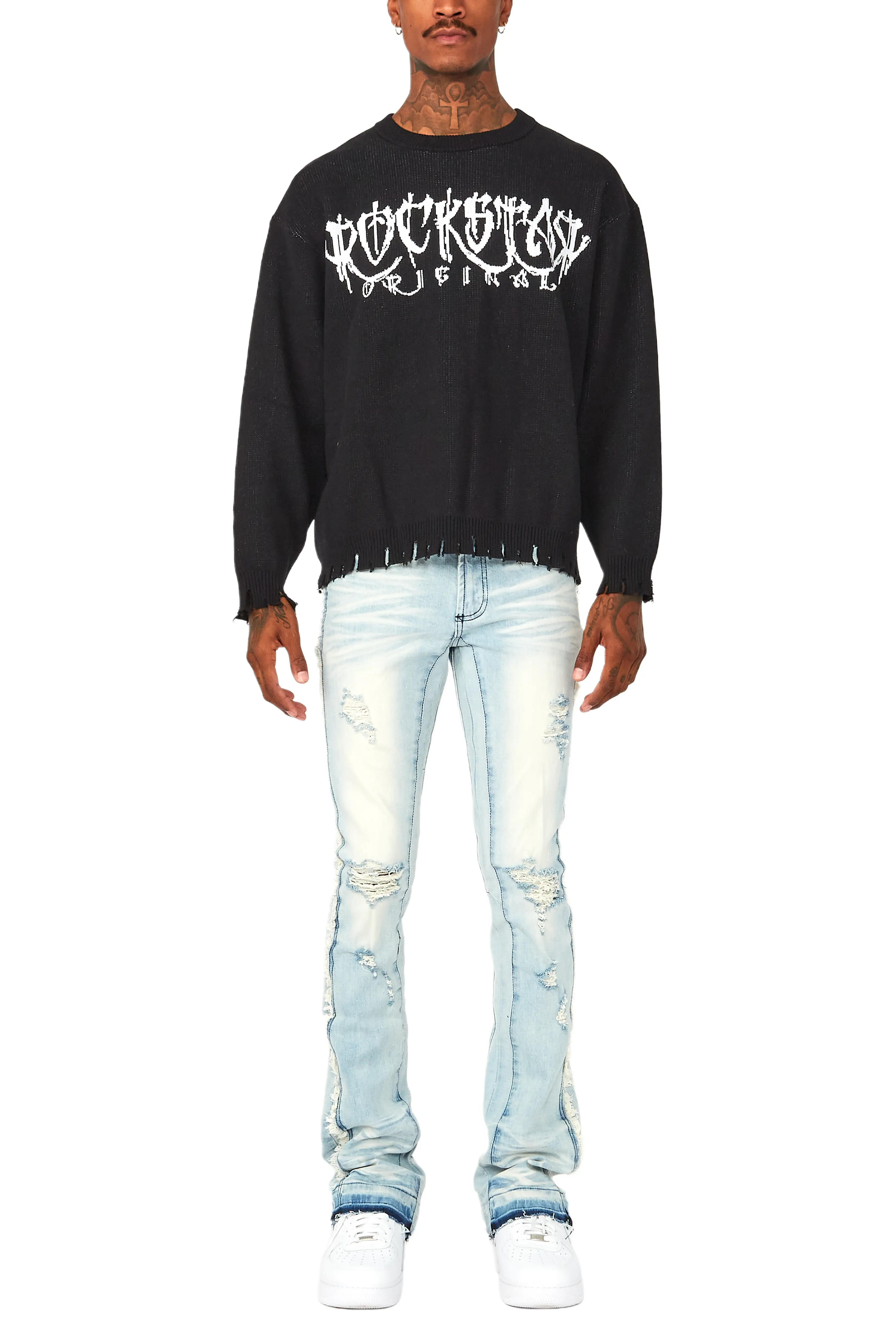 Kaleb Black Knit Sweater - Image 9