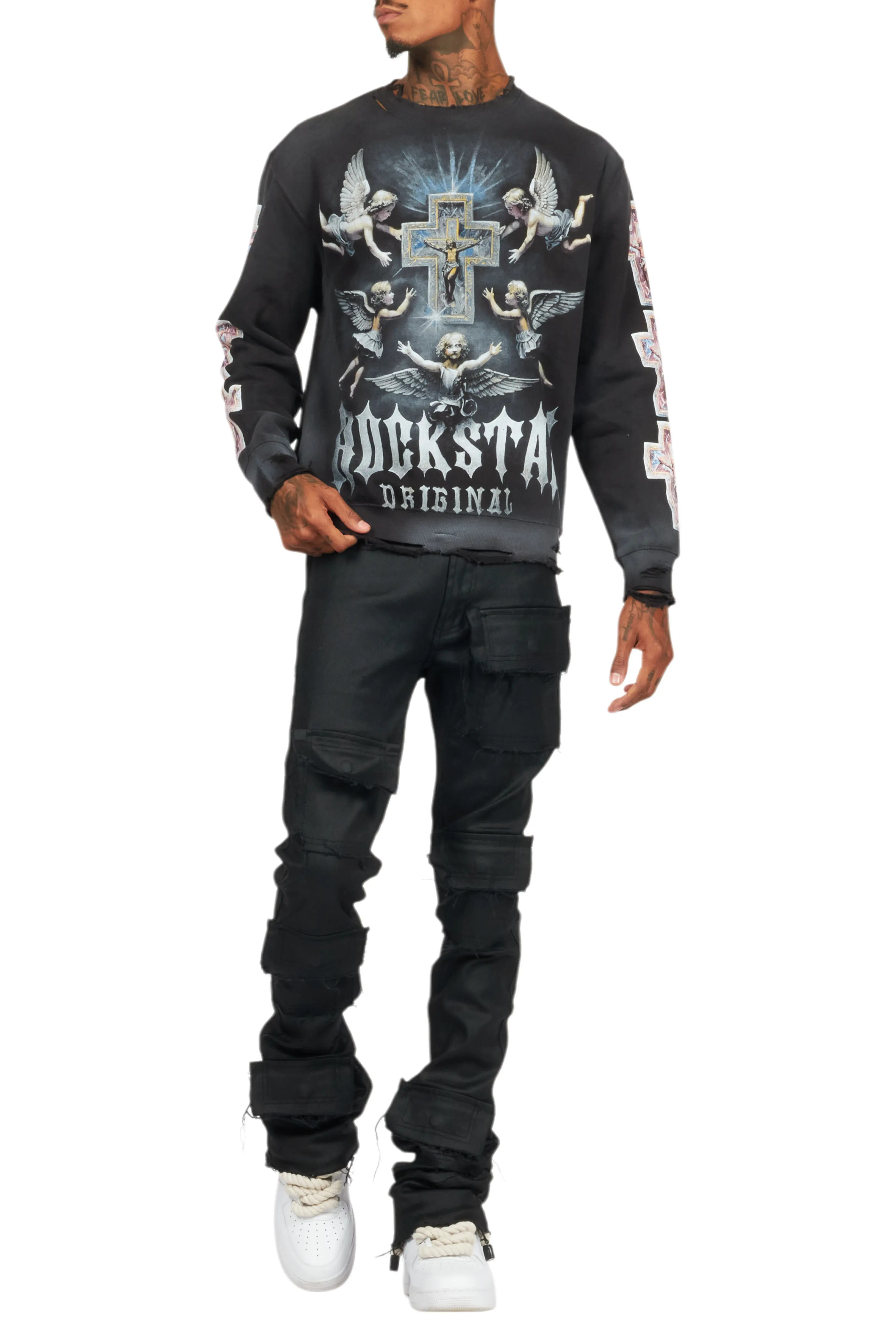 Adem Black Graphic Crewneck - Image 8