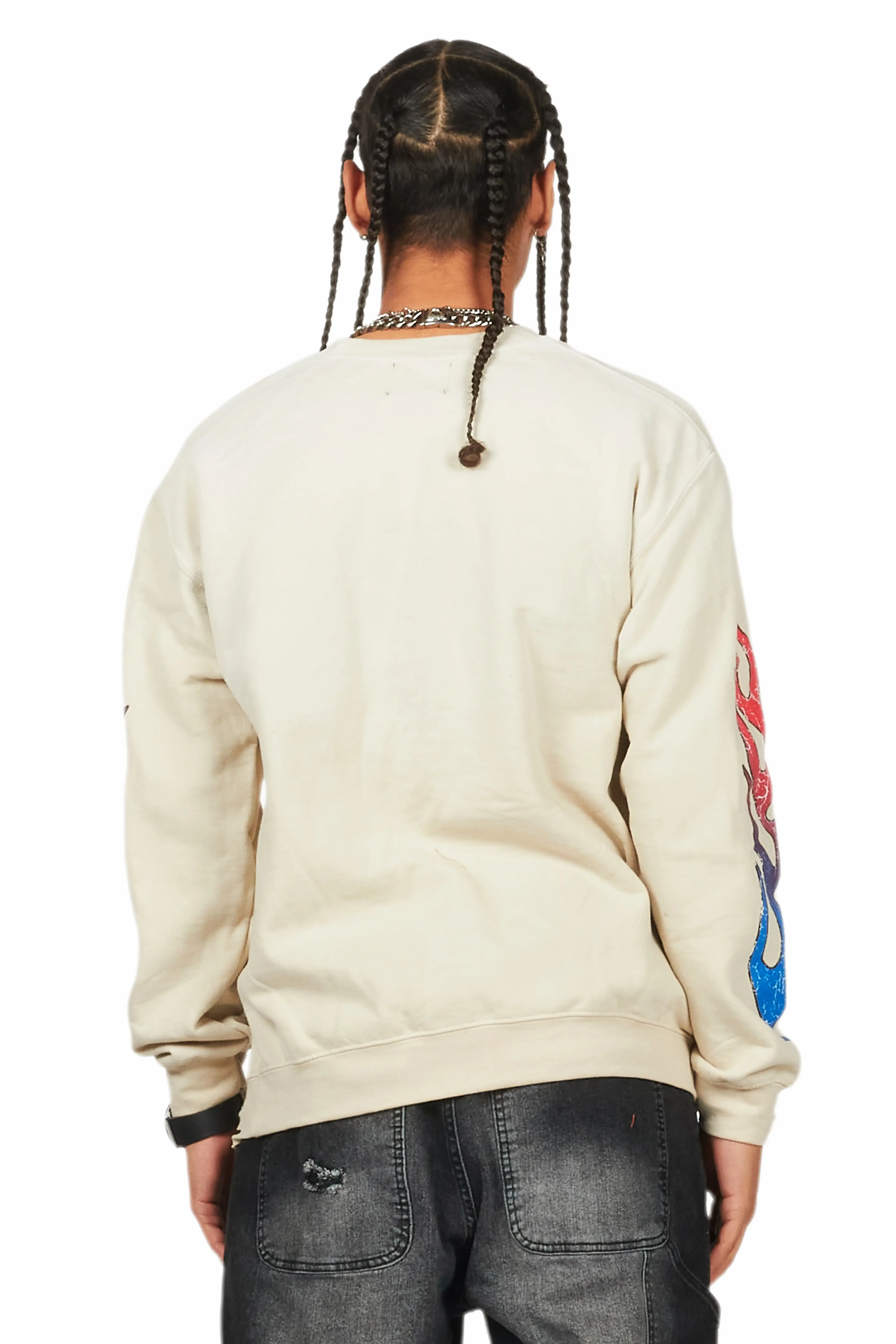 Tadashi Beige Graphic Crewneck - Image 8