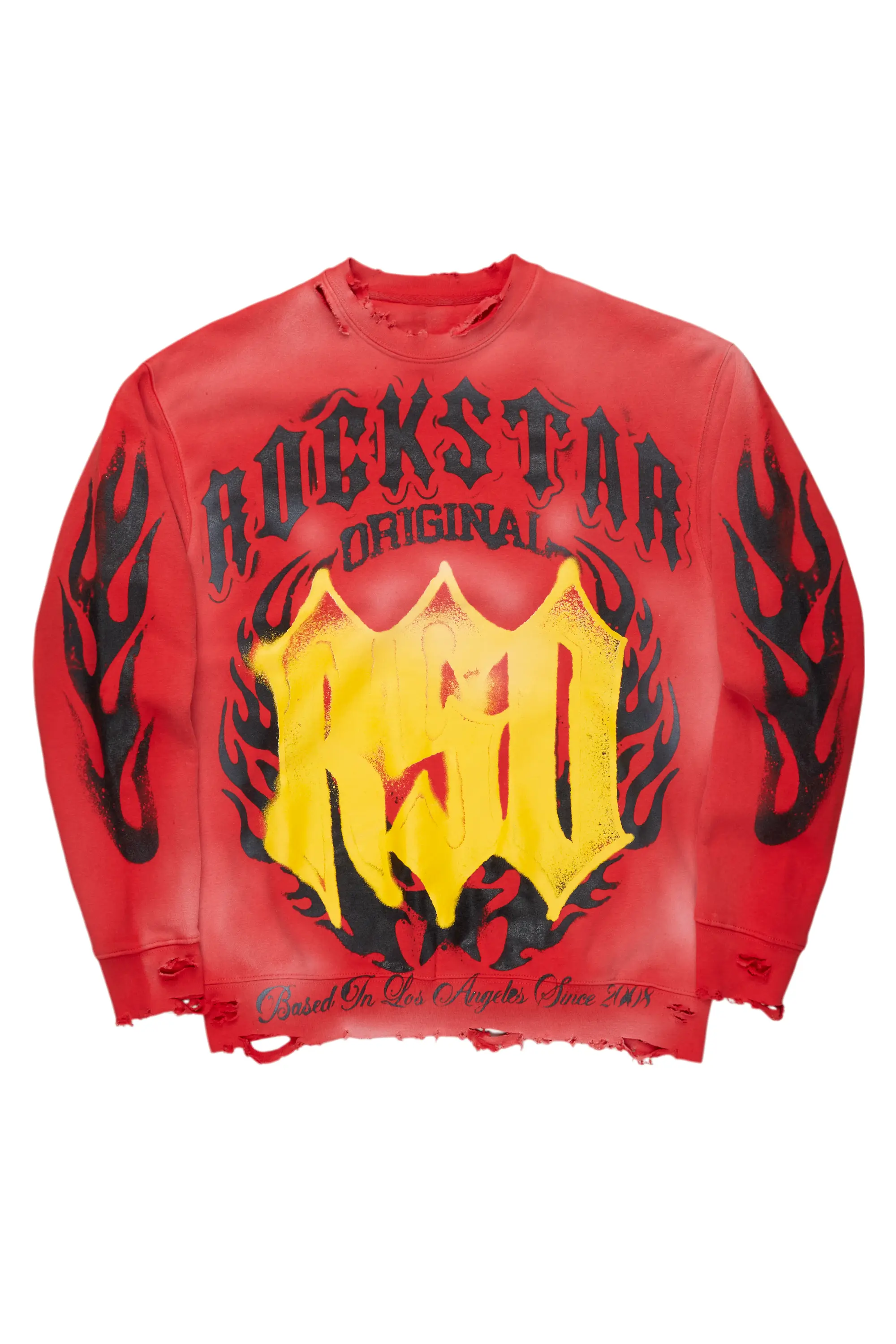 Boaz Red/Yellow Graphic Crewneck