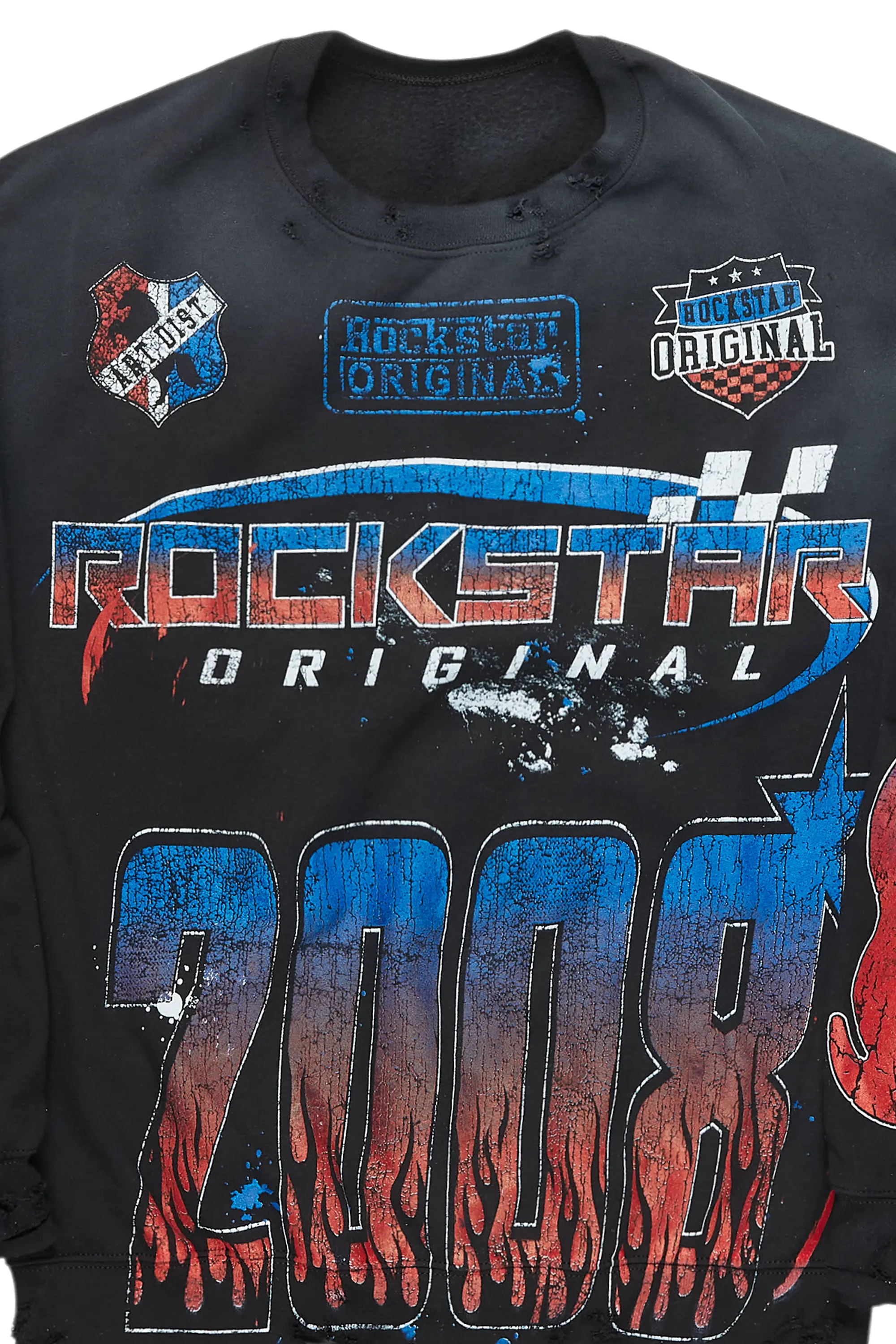 Amos Black/Red Graphic Crewneck - Image 5