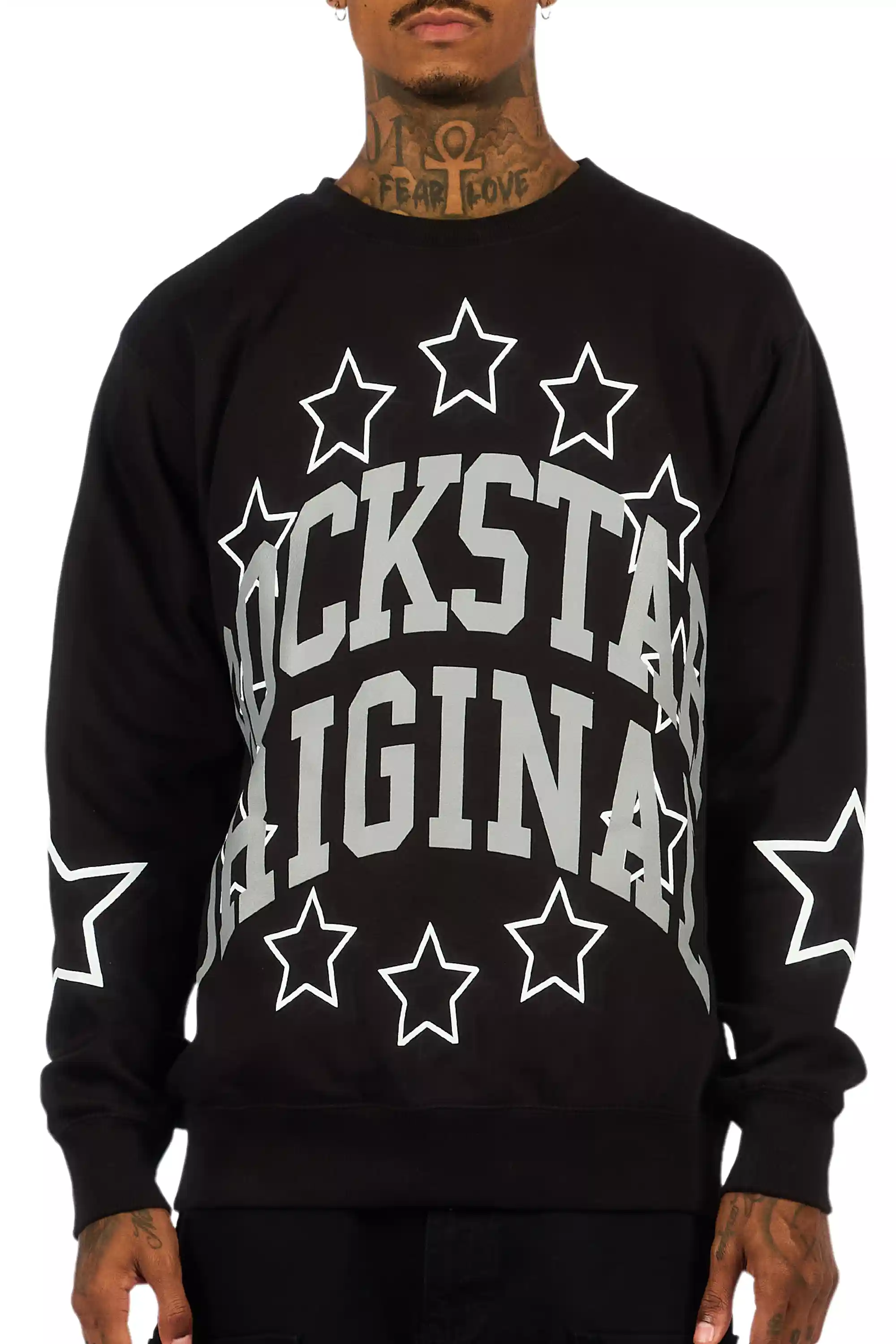 Boe Black Graphic Crewneck Sweatshirt - Image 10