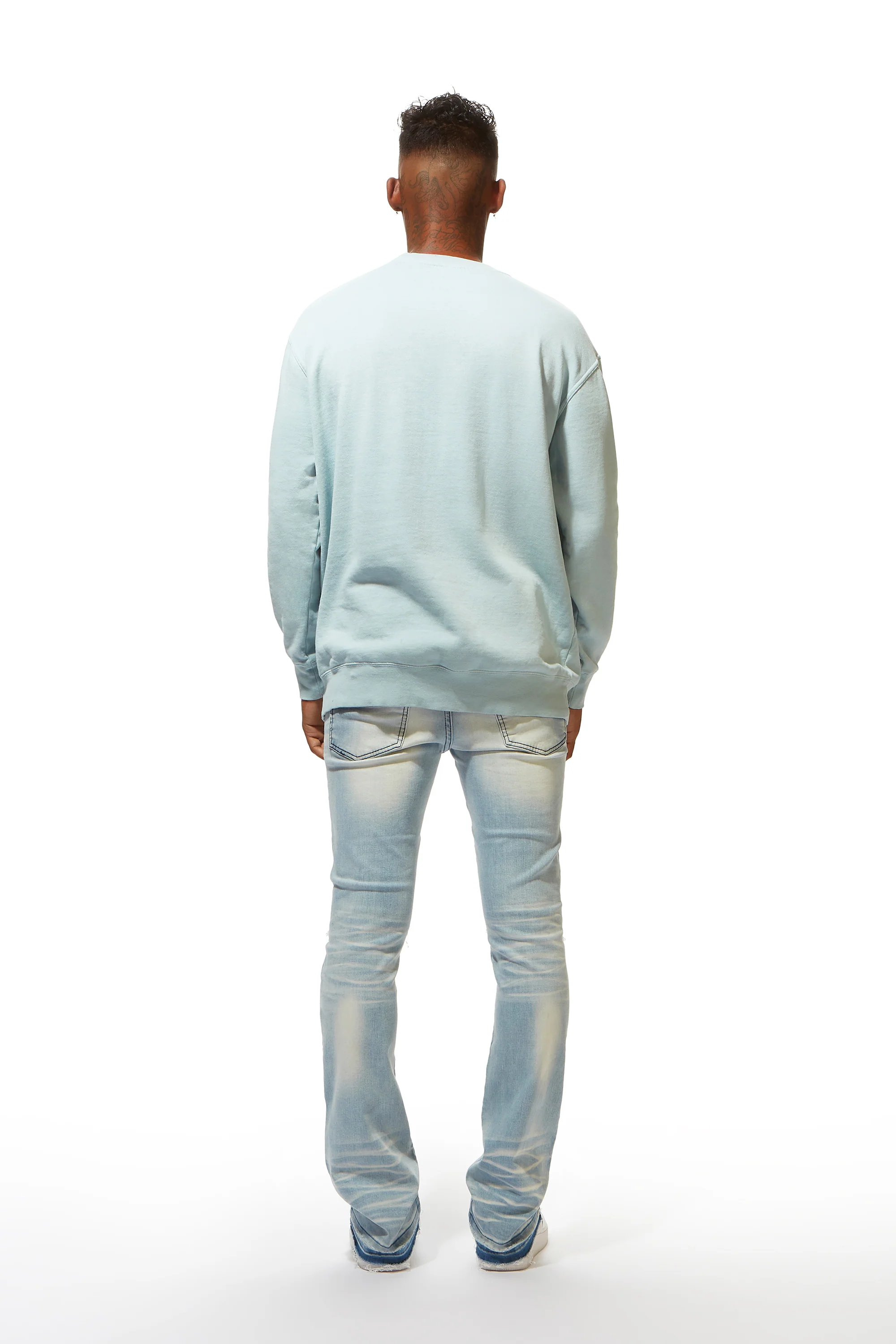 Telly Light Blue Graphic Crewneck - Image 10