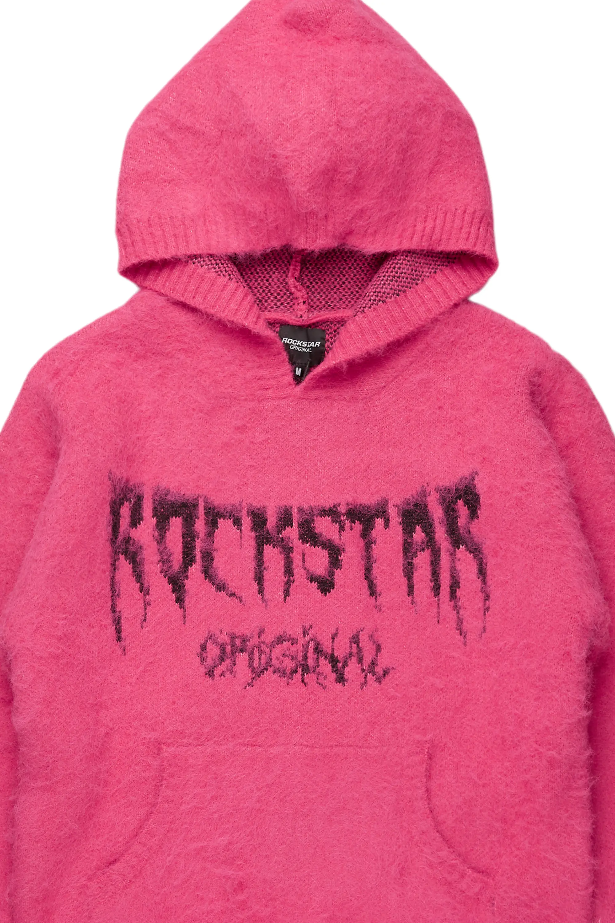 Andros Pink Graphic Knitted Hoodie - Image 8