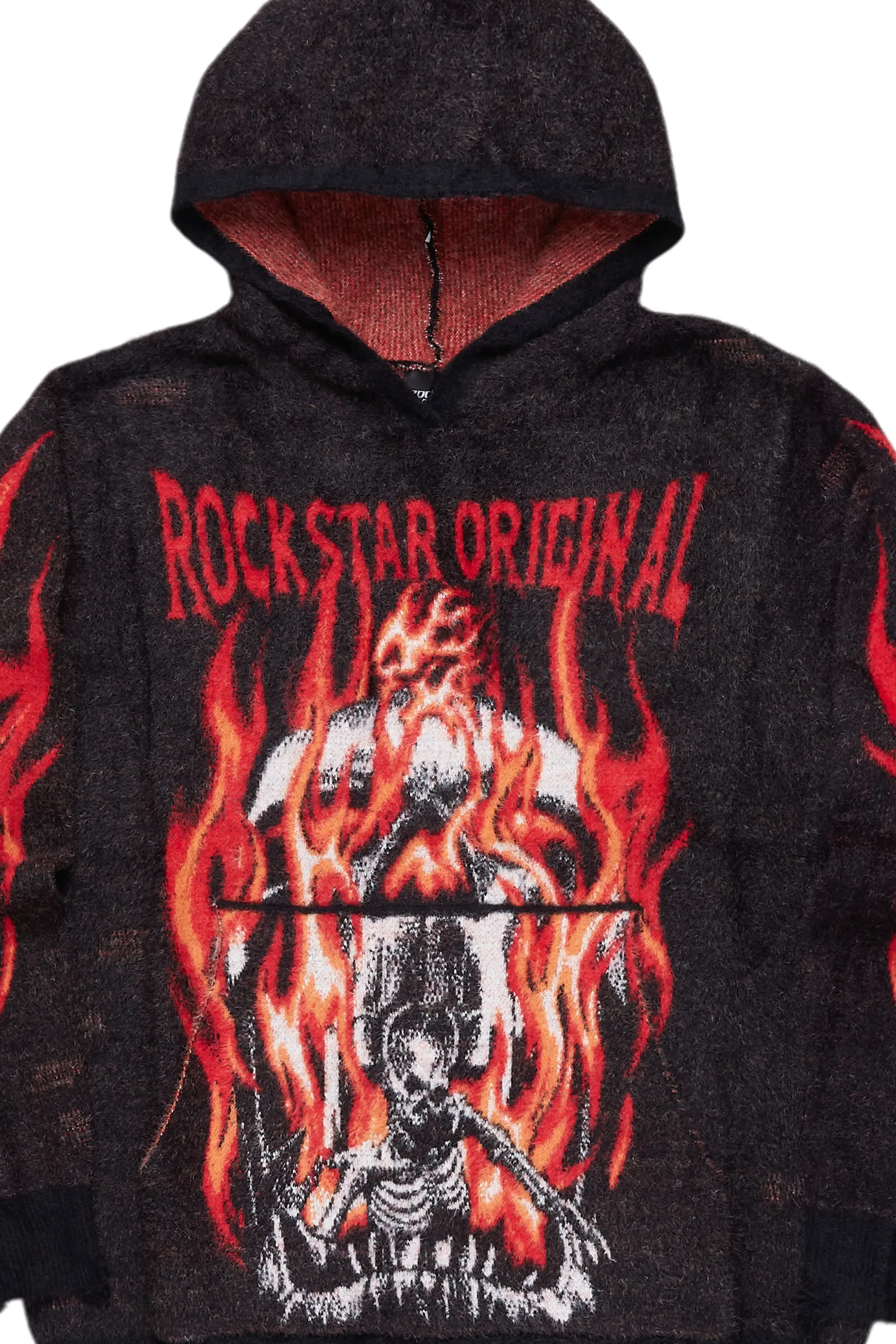 Fuka Black Knit Hoodie - Image 6